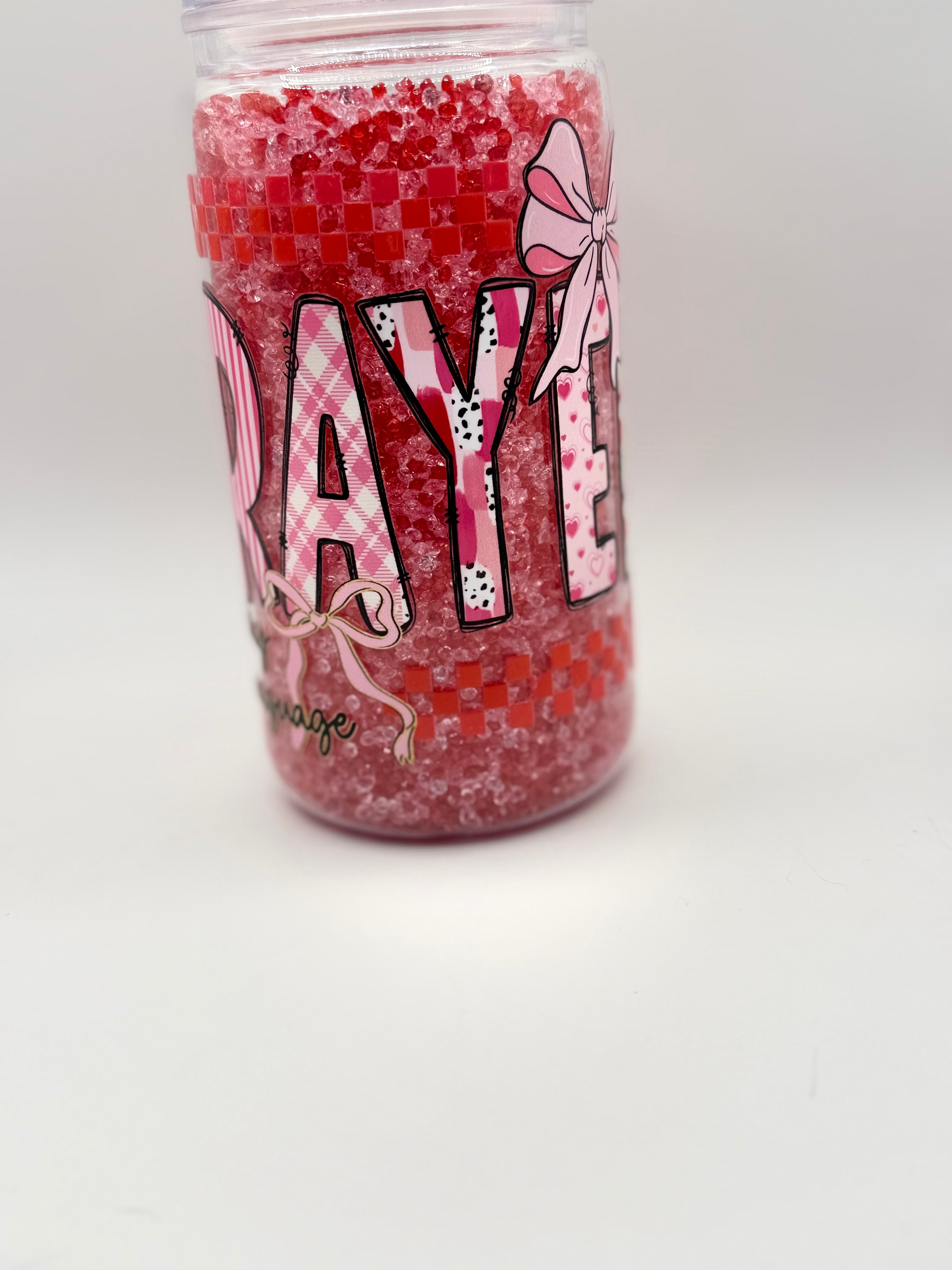 16 oz Prayer is my Love Language snow globe cup