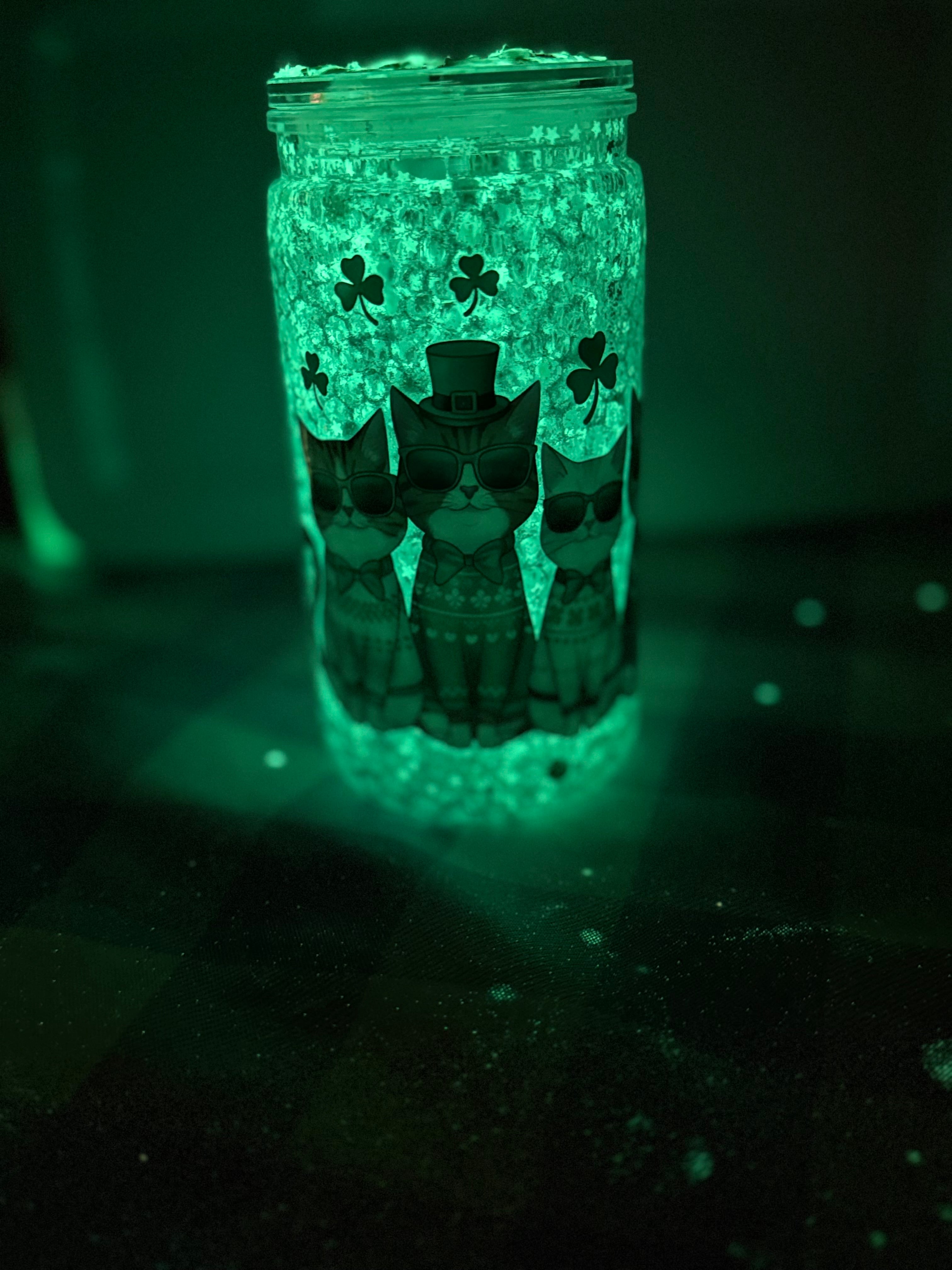 16 oz Irish cats bubble tumbler