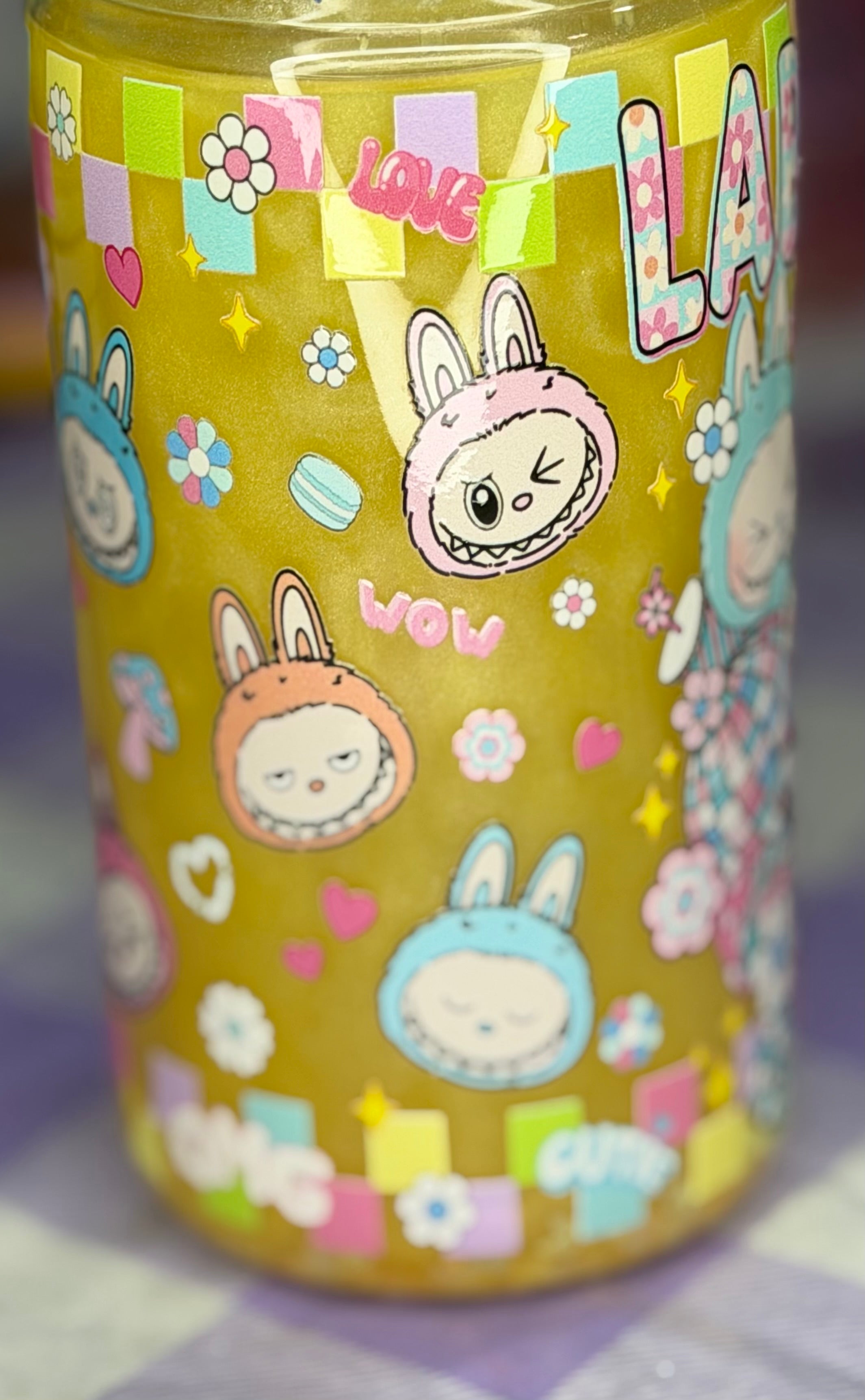 16 oz Lafufu snow globe cup