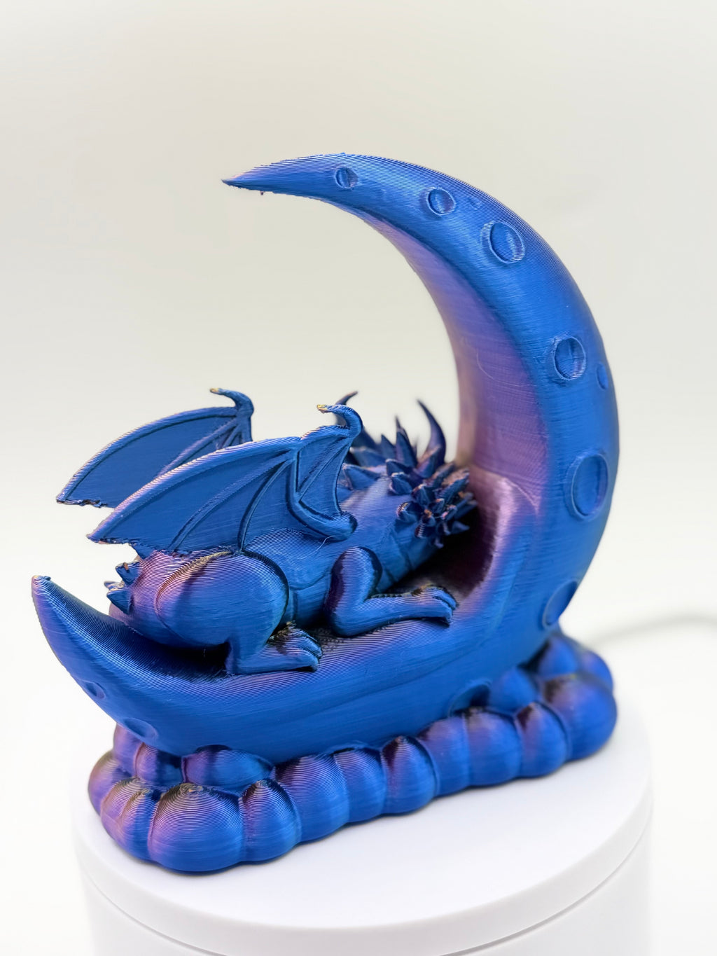3D printed Sleeping Dragon on the Moon