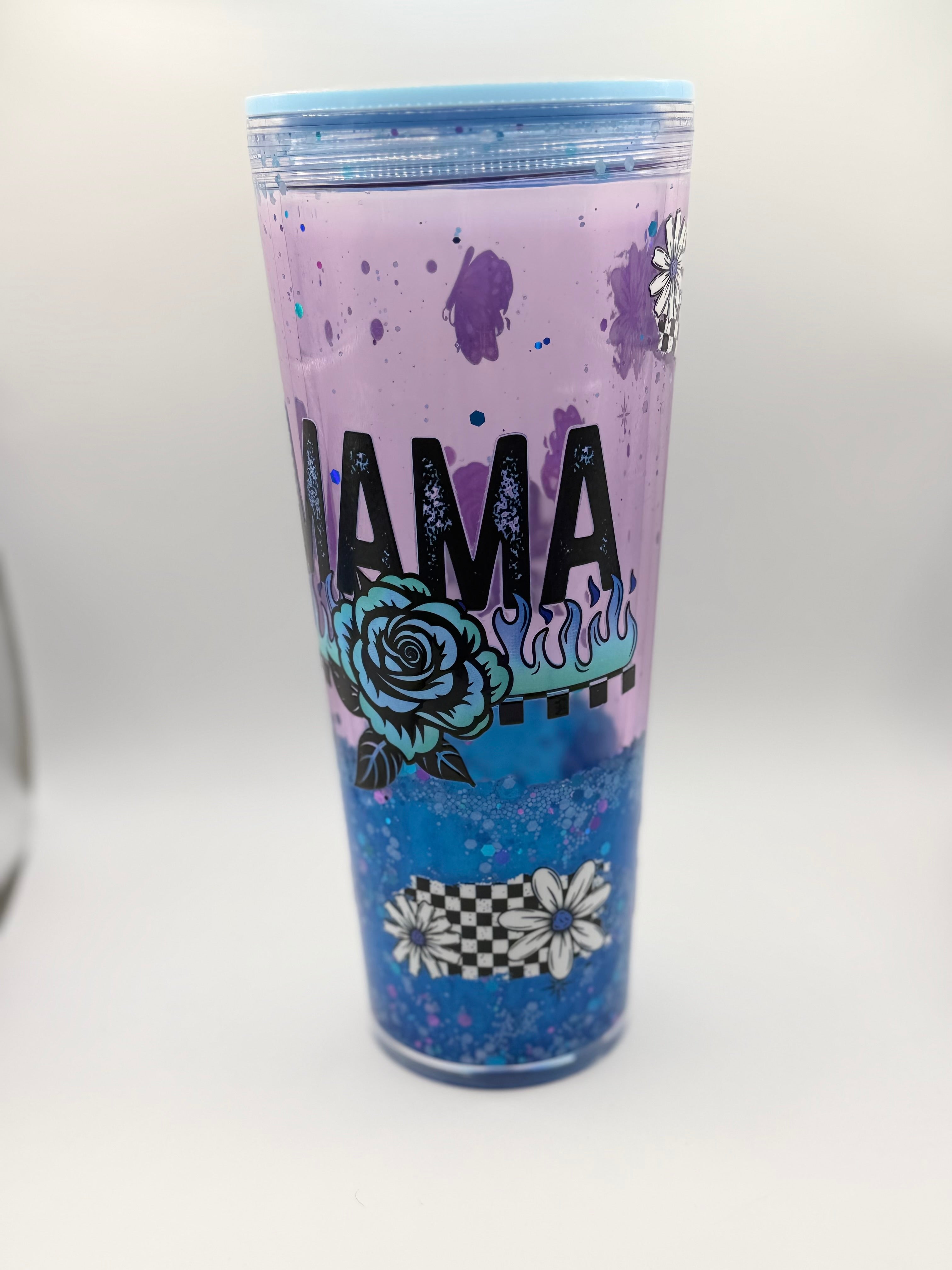 24 oz Mama snow globe cup