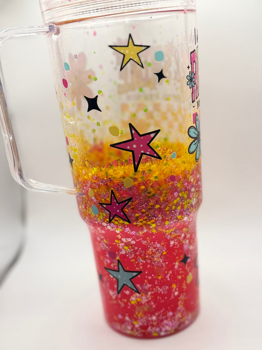40 oz I Don’t Rise and Shine snow globe cup