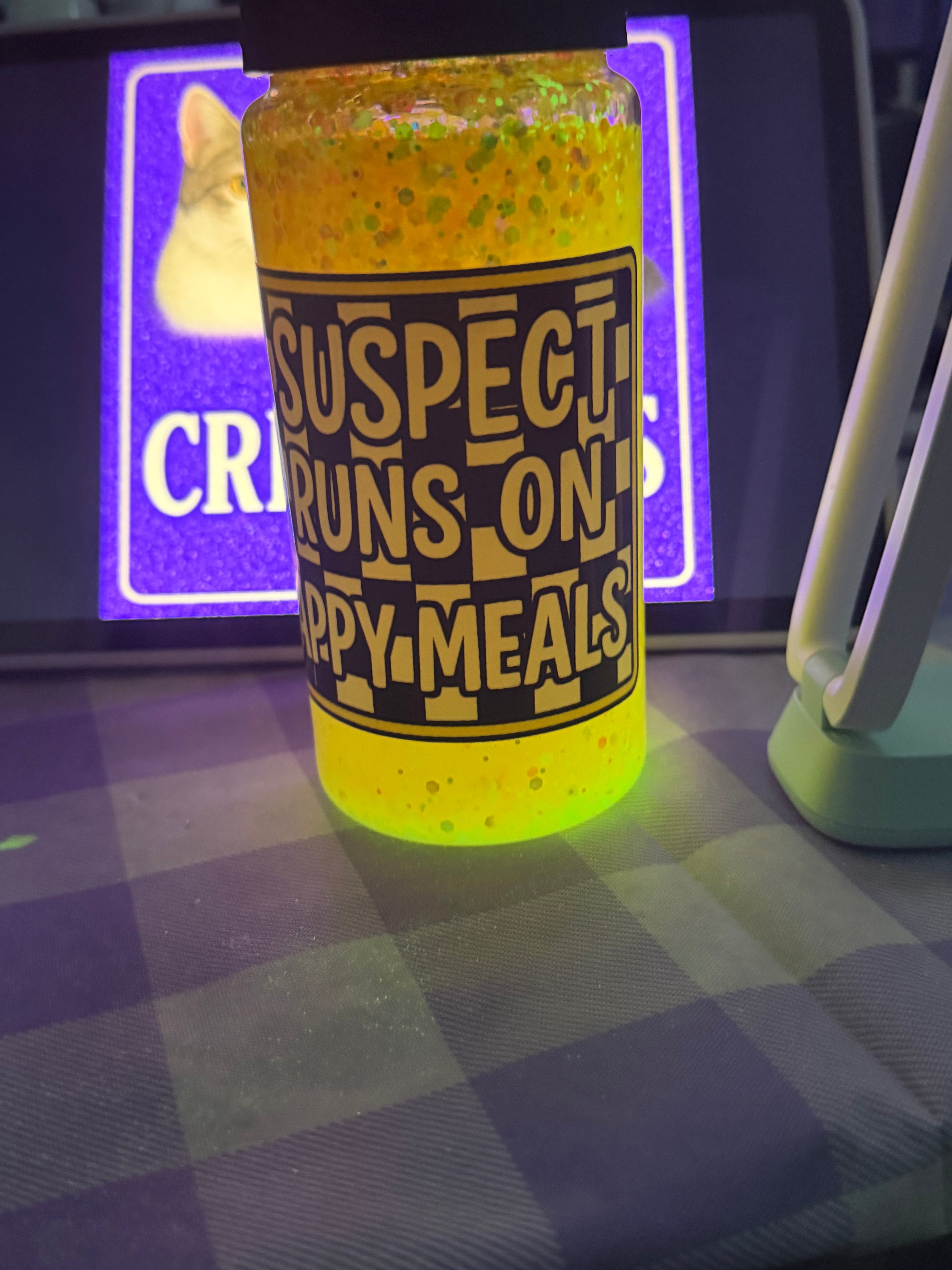 10 oz Suspect runs on Happy Meal snow globe cup