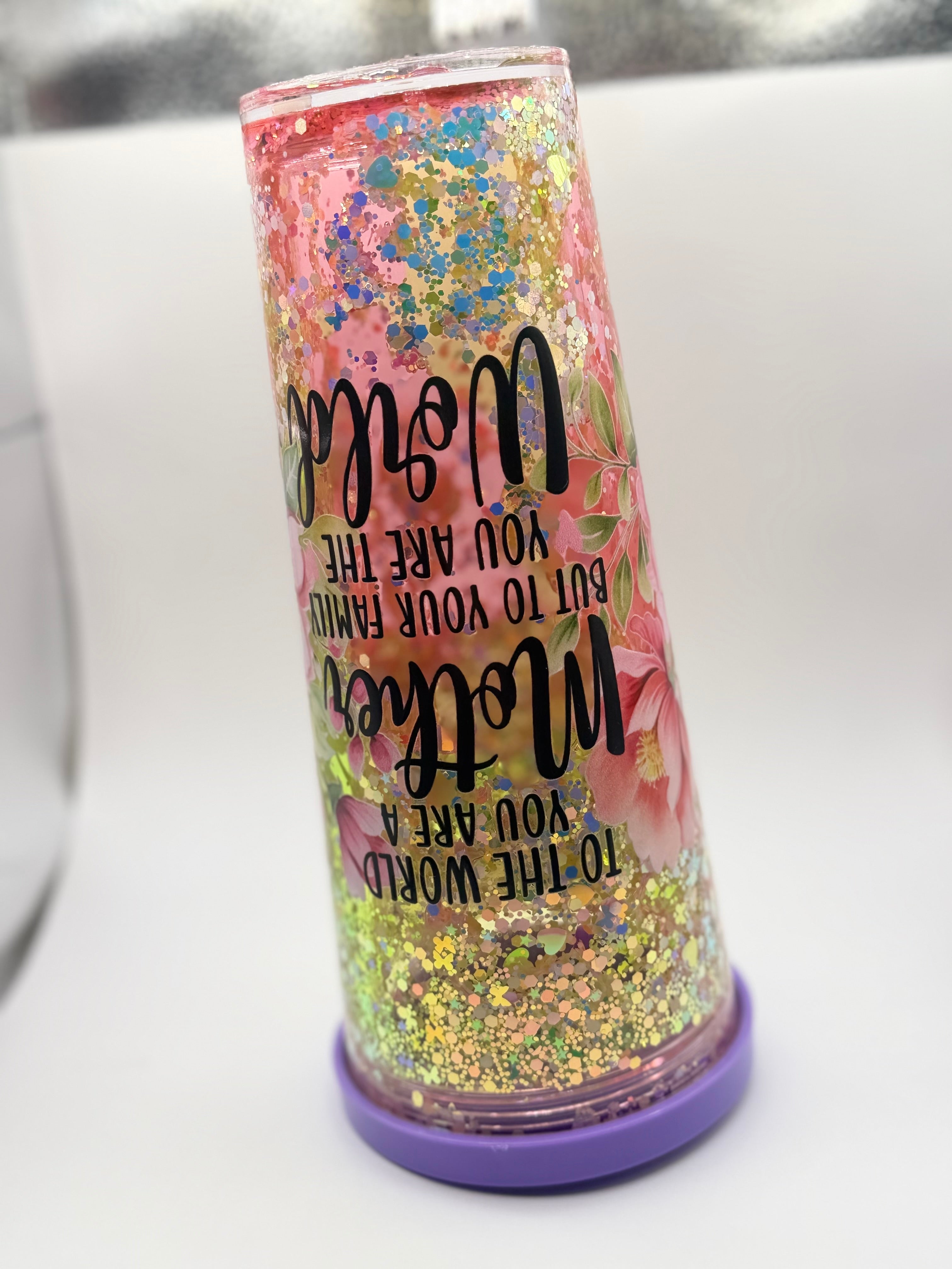 24 oz To The World You are a Mother snow globe cup