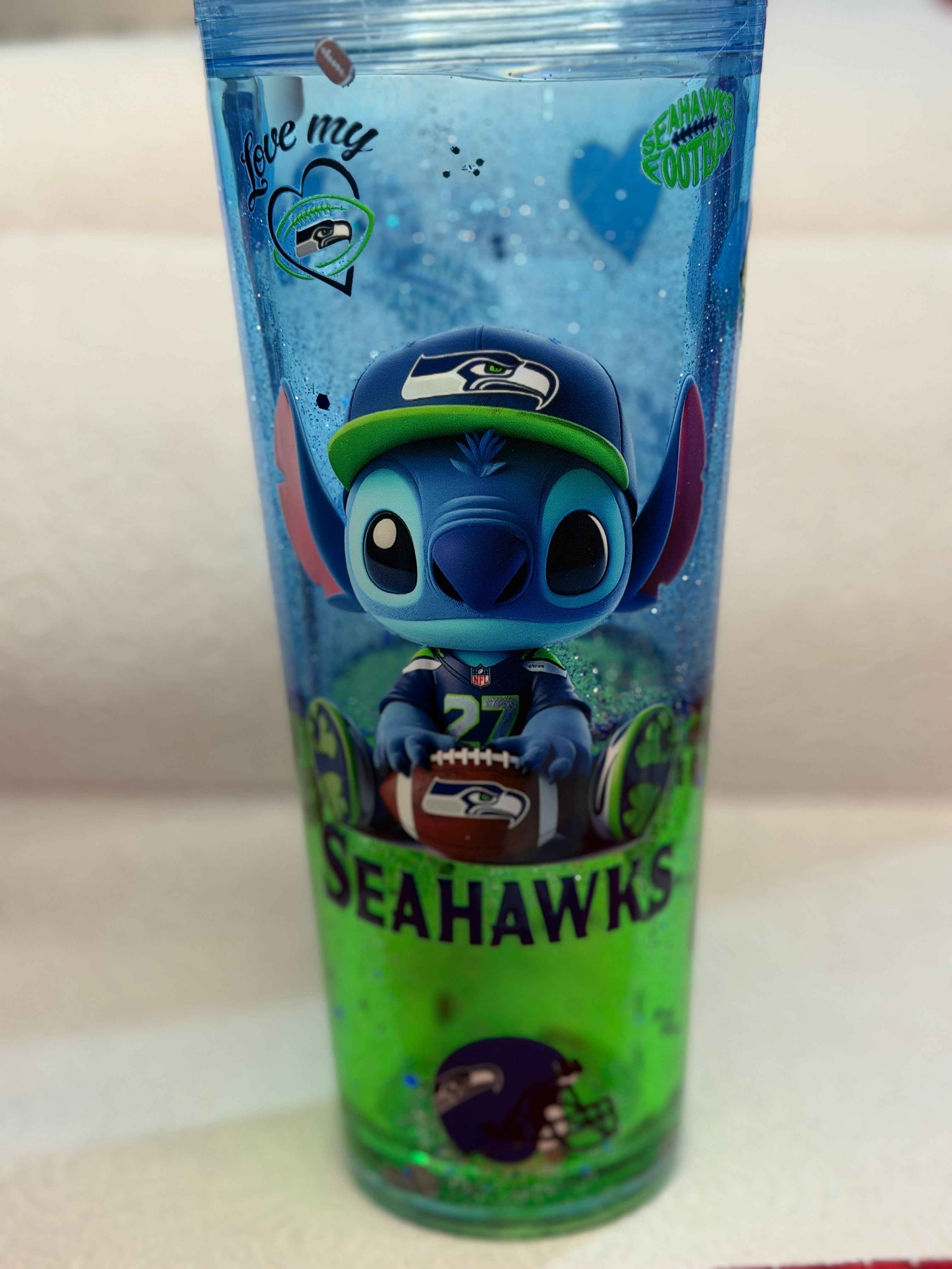 24 oz Sti-ch Sea-Hawks lava cup