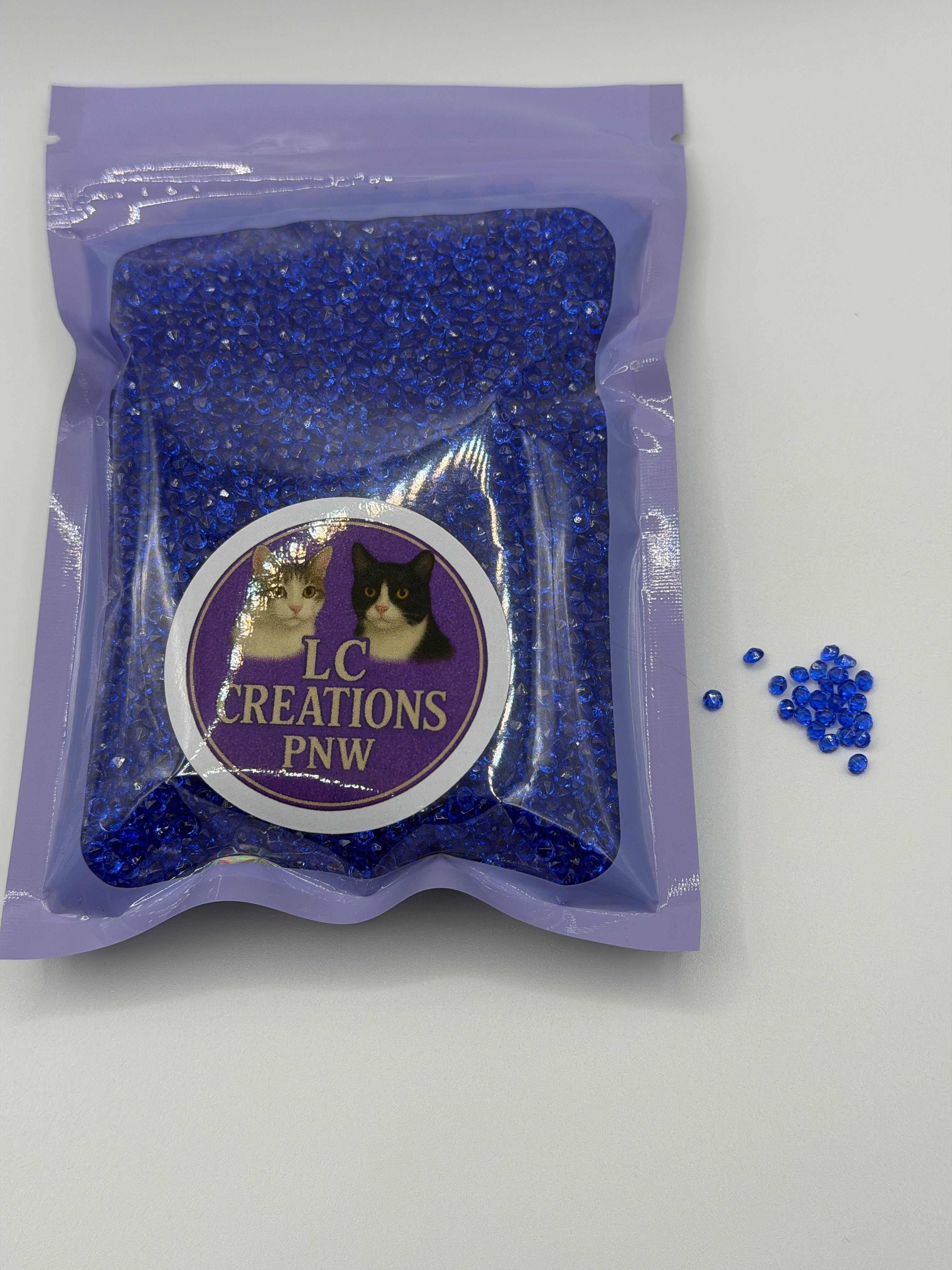 Dark Blue Rhinestones 100 gram Bags