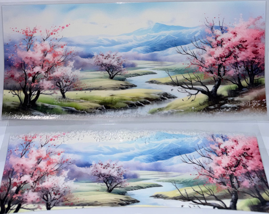 Cherry Blossom Landscape 40 oz wrap