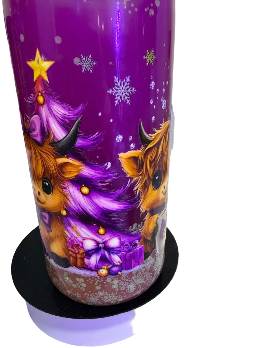 20 oz Christmas cow lava tumbler
