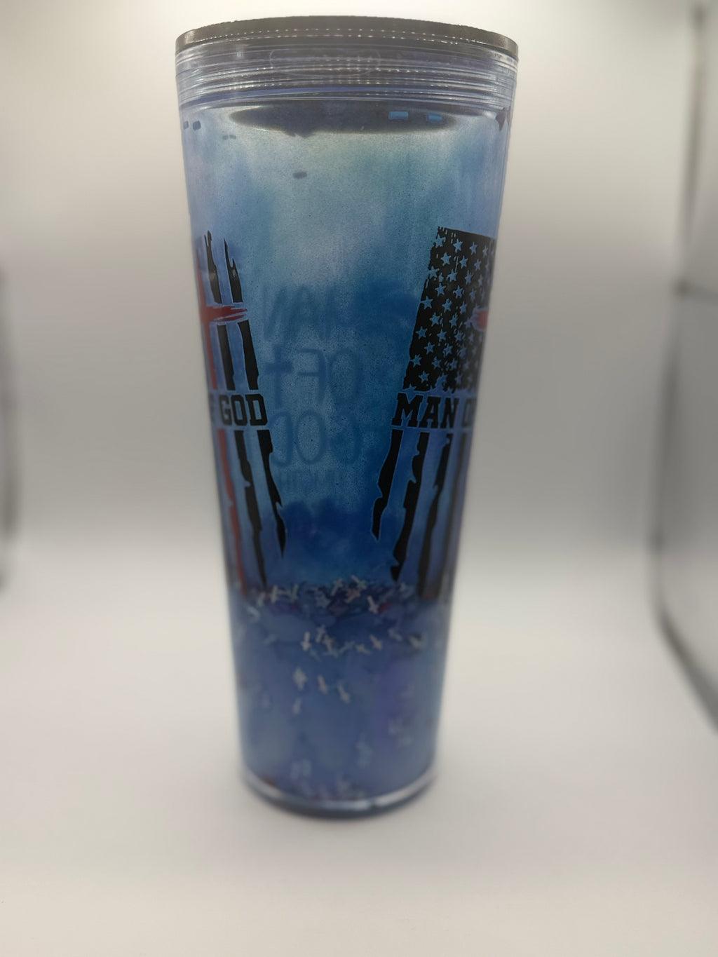 24 oz Man of God snow globe cup