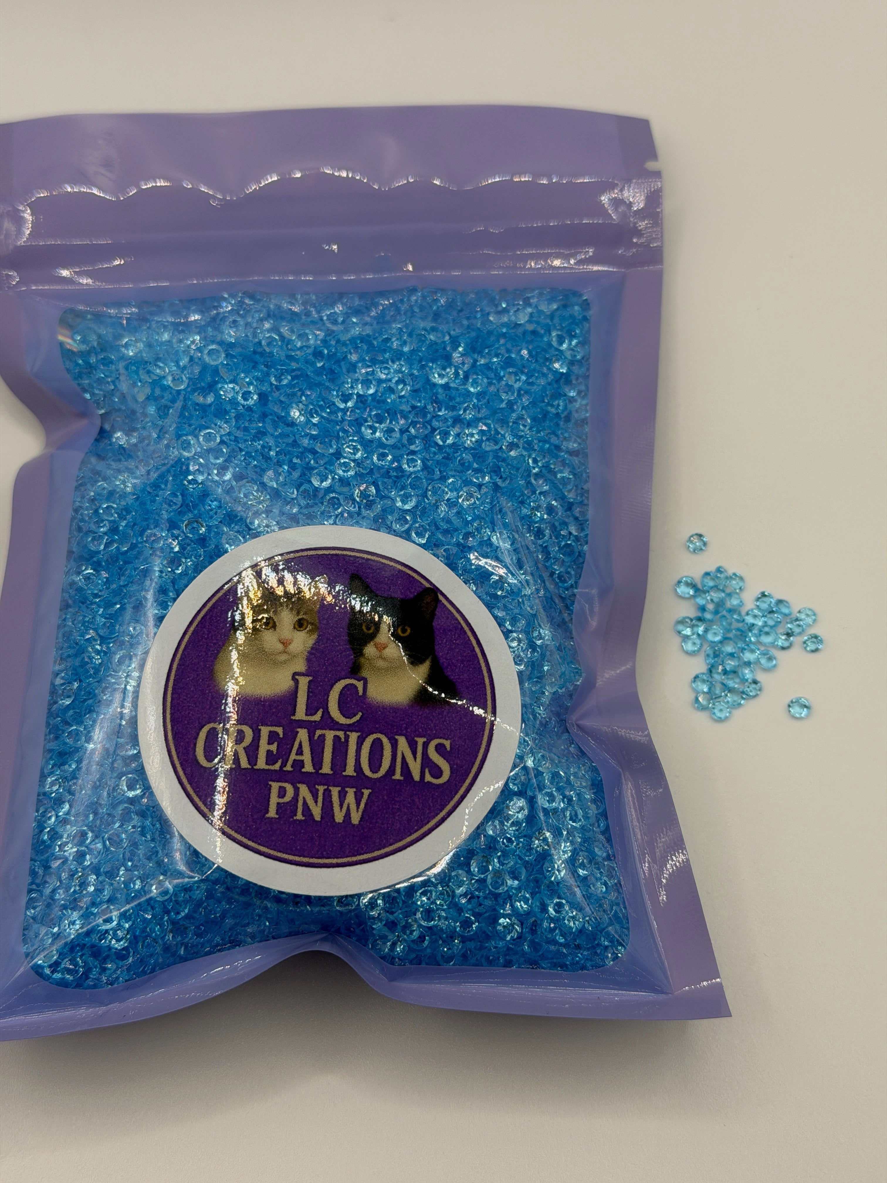 Medium Blue Rhinestones 100 gram Bags