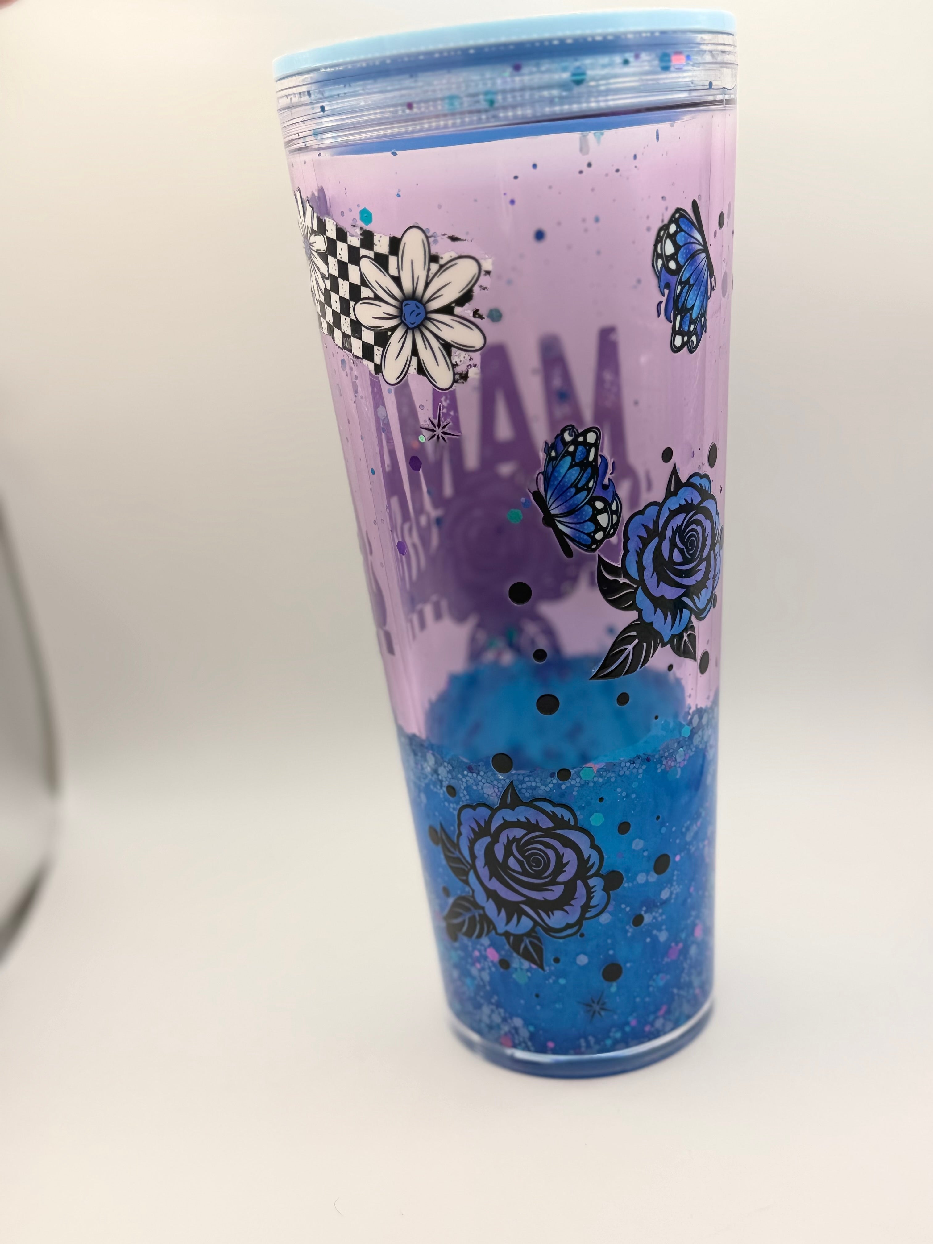 24 oz Mama snow globe cup