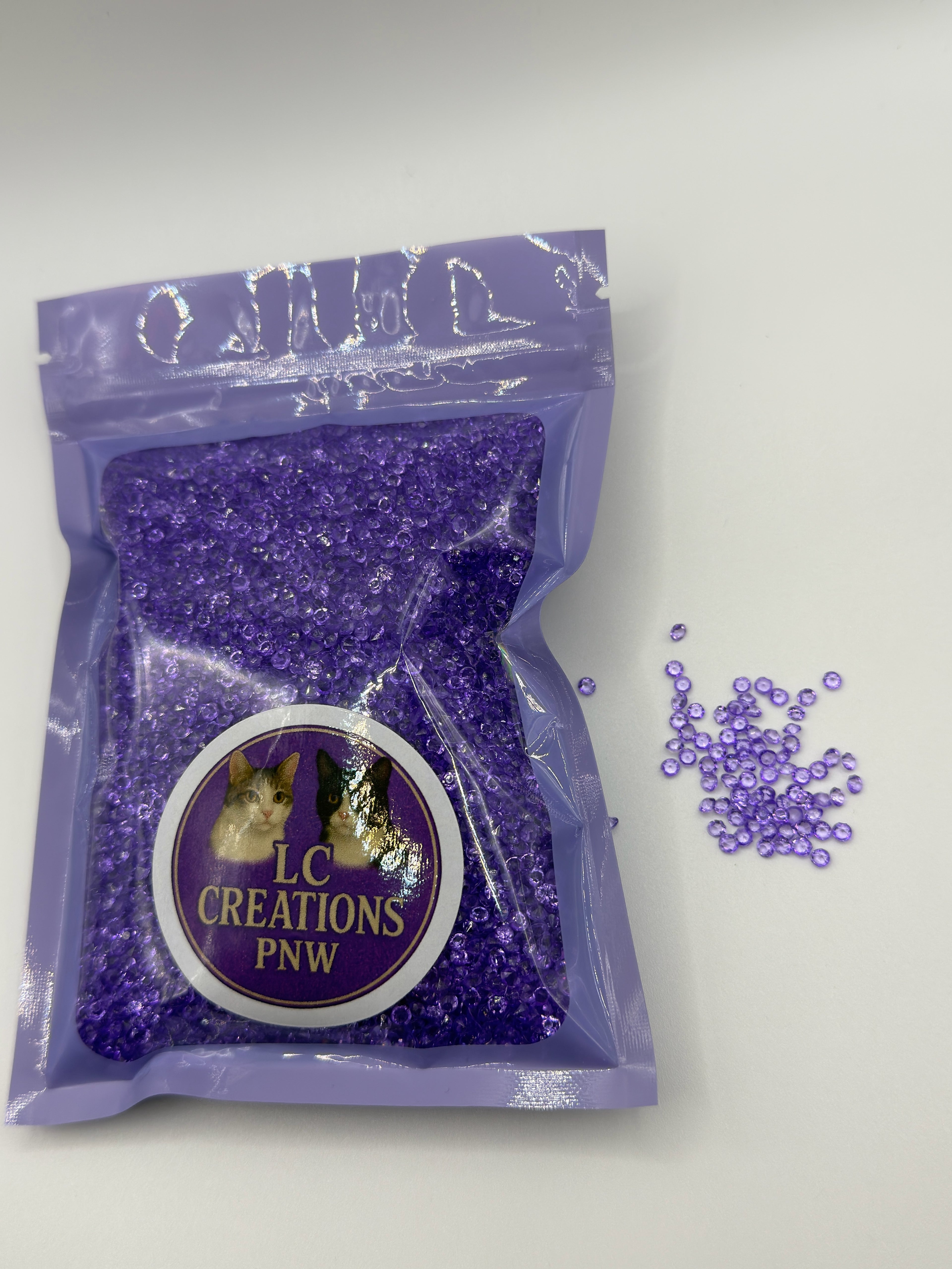 Dark Purple Rhinestones 100 gram Bags