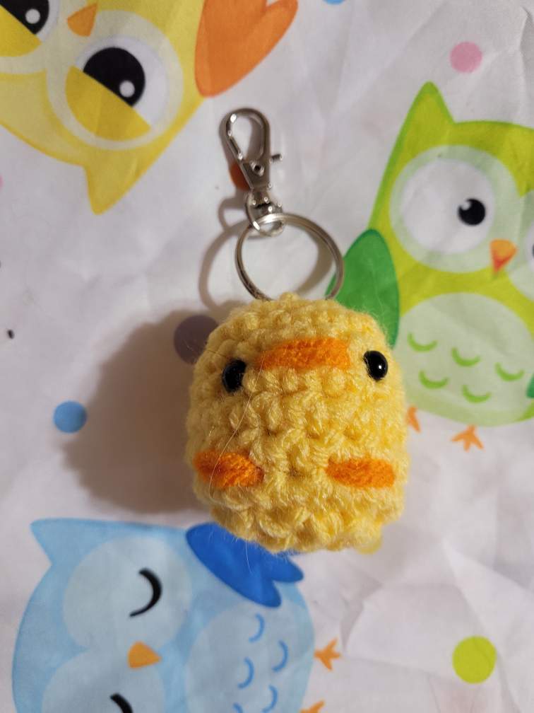 Crocheted Chick keychain