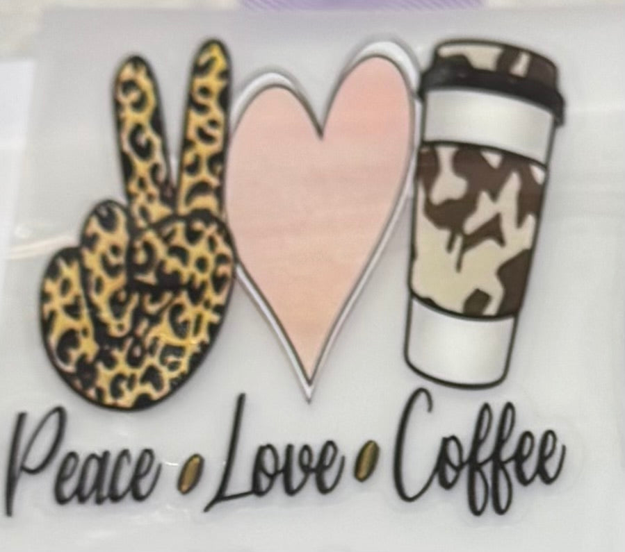 Peace Love Coffee decal