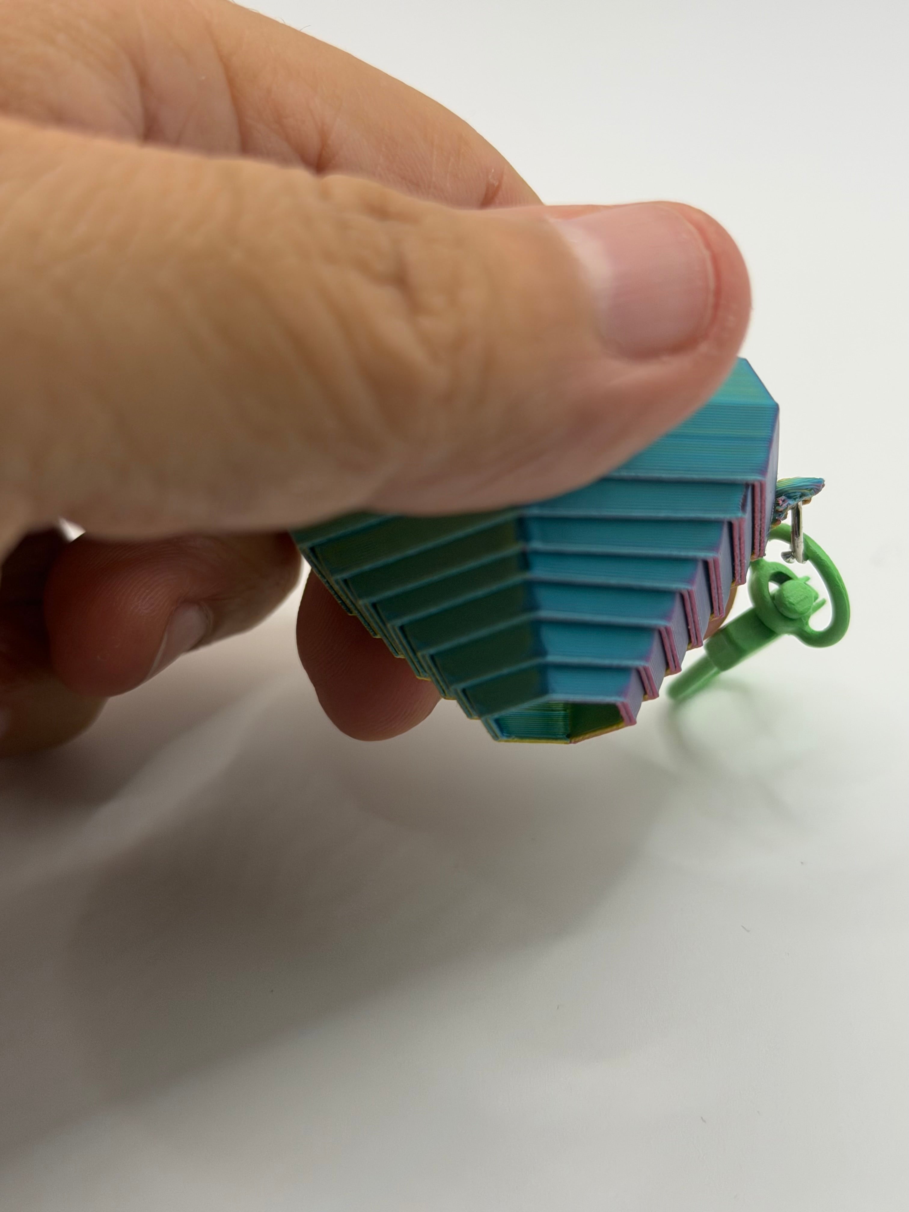 3D Printed Hexagon Fidget keychain