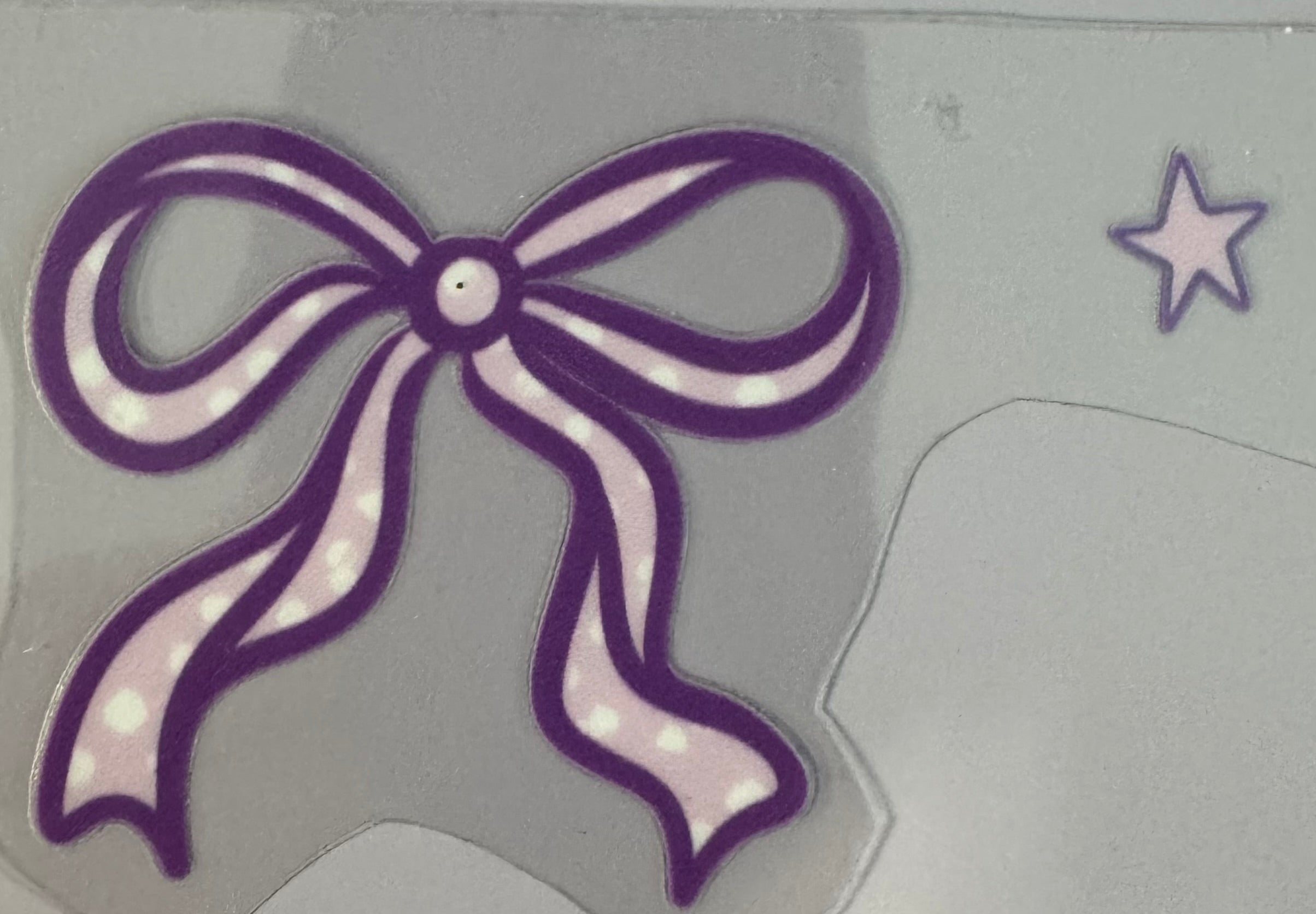 Purple ribbon decal