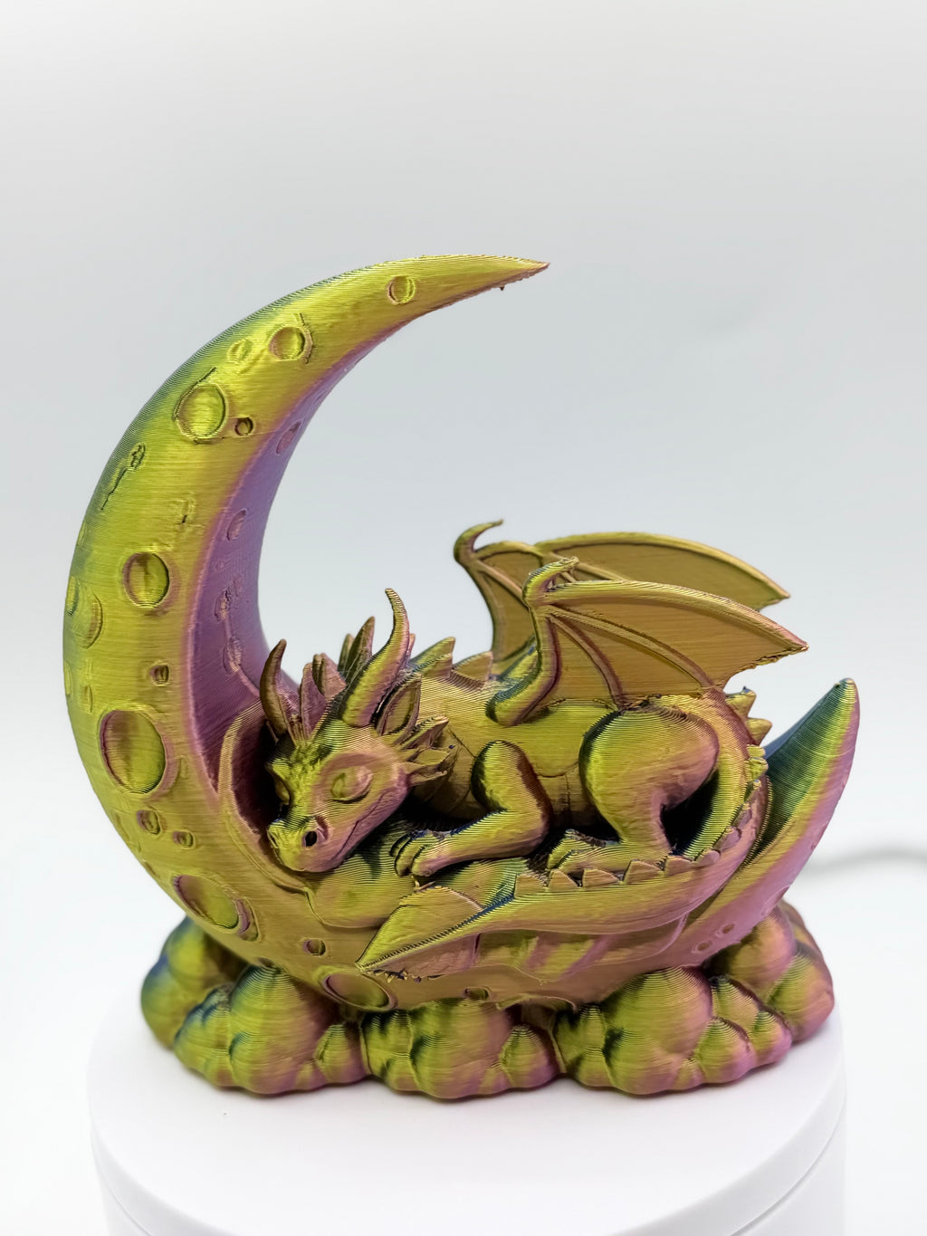 3D printed Sleeping Dragon on the Moon