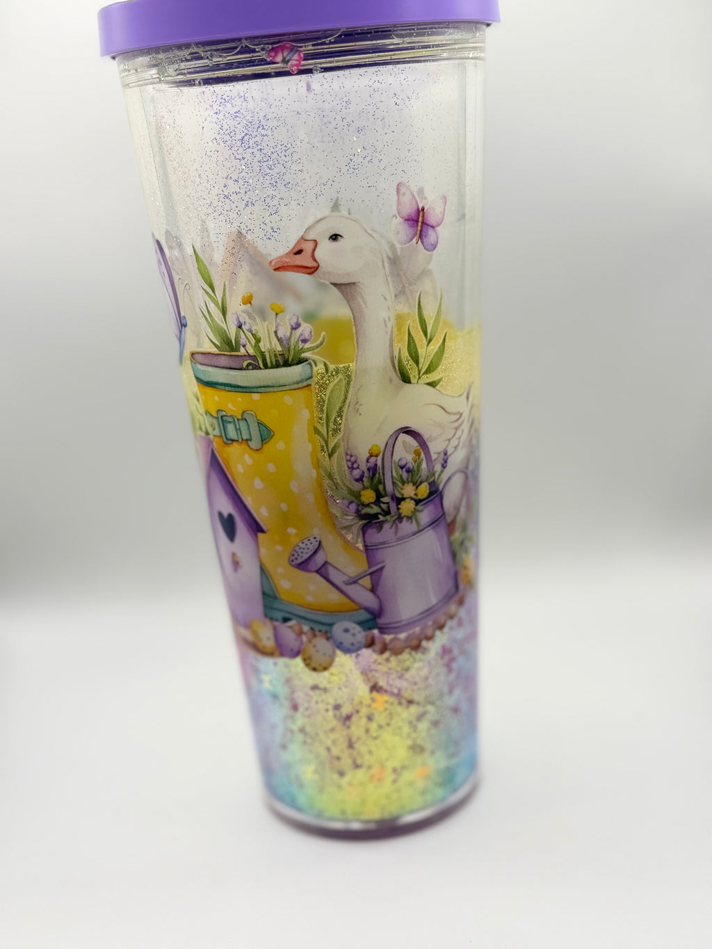 24 oz Goose with Rain Boots snow globe cup