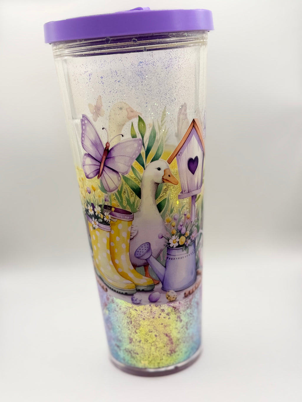24 oz Goose with Rain Boots snow globe cup