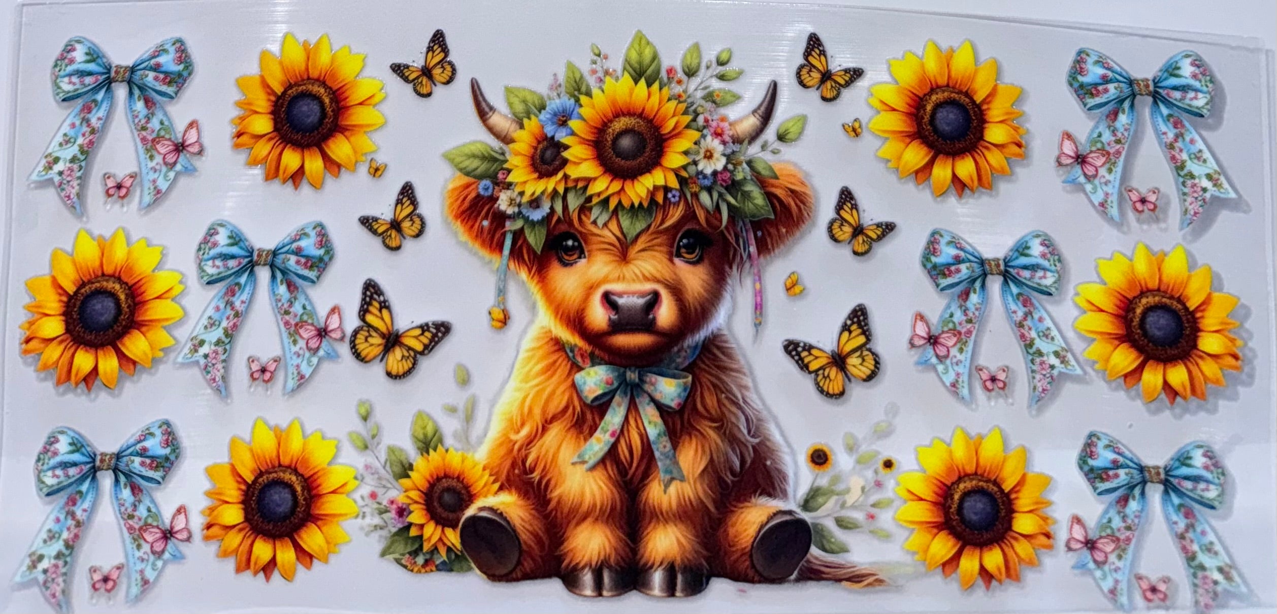 Cow with Sunflowers Wrap
