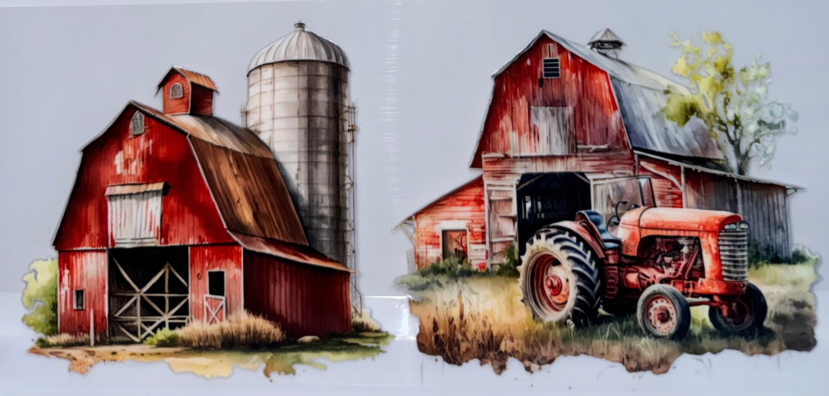 Red Barns and Tractor wrap