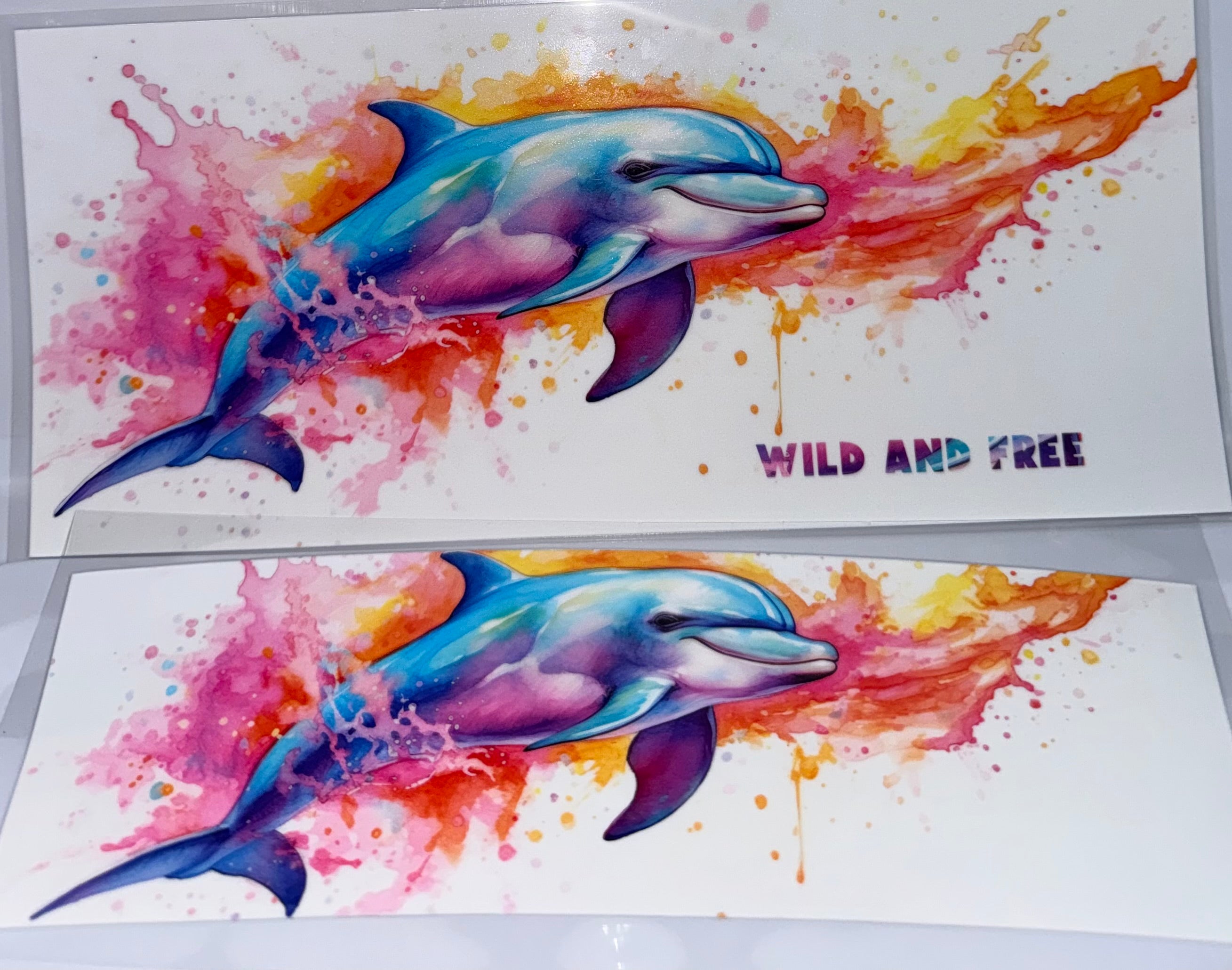 Dolphins Wild and Free 40 oz wrap