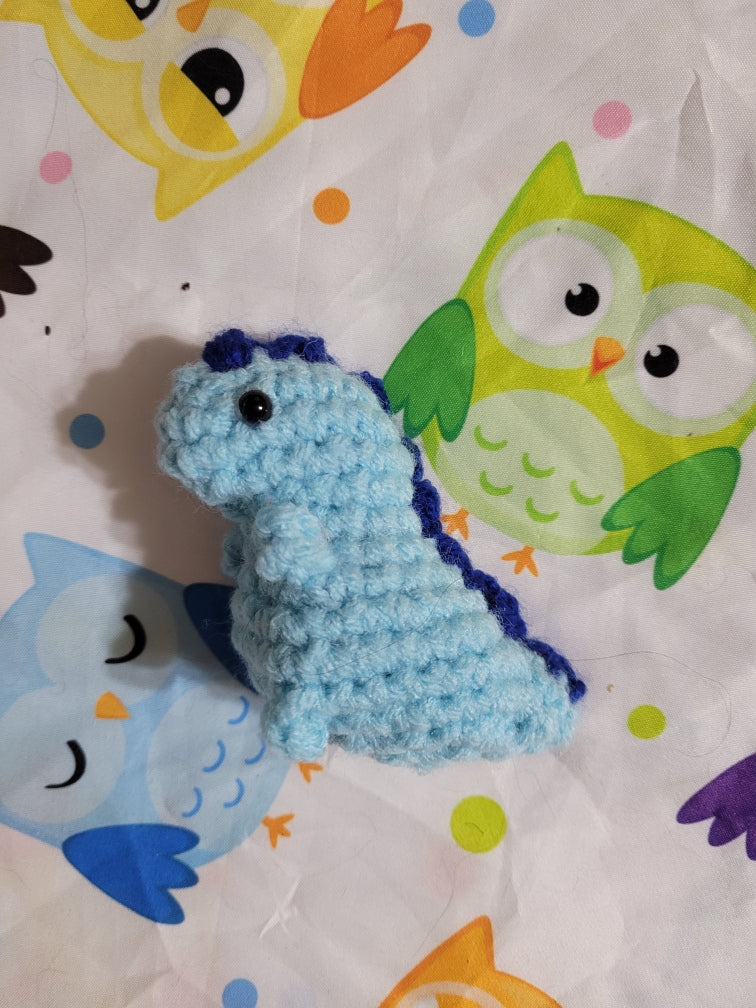 Crocheted Blue Dinosaur