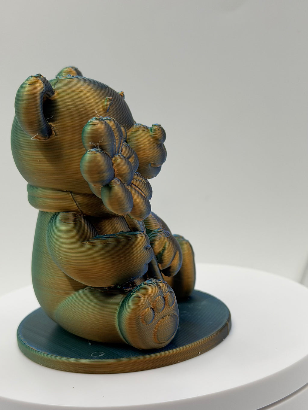 3D Bear Holding Flower