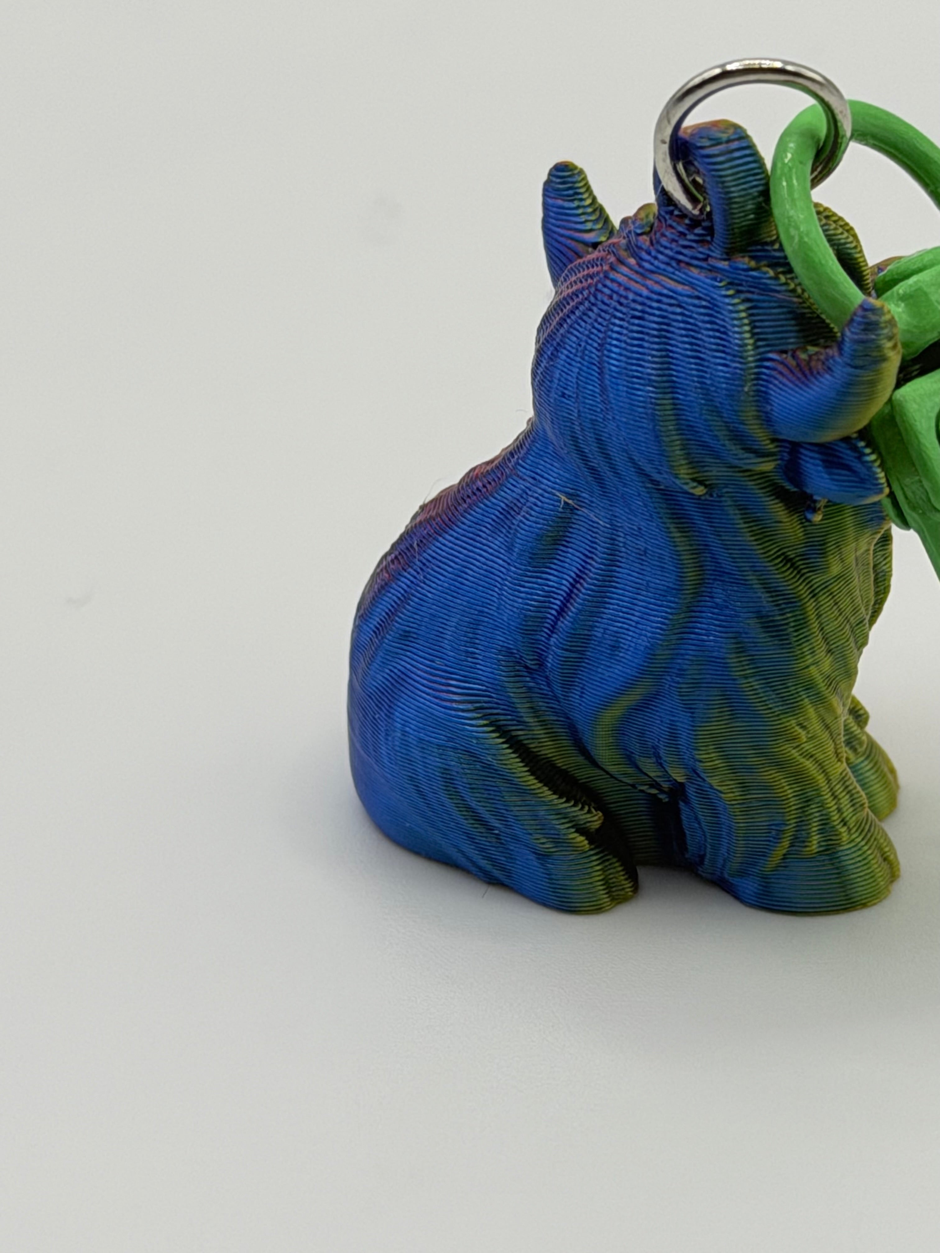 3D Printed Mini Highland Cow keychain