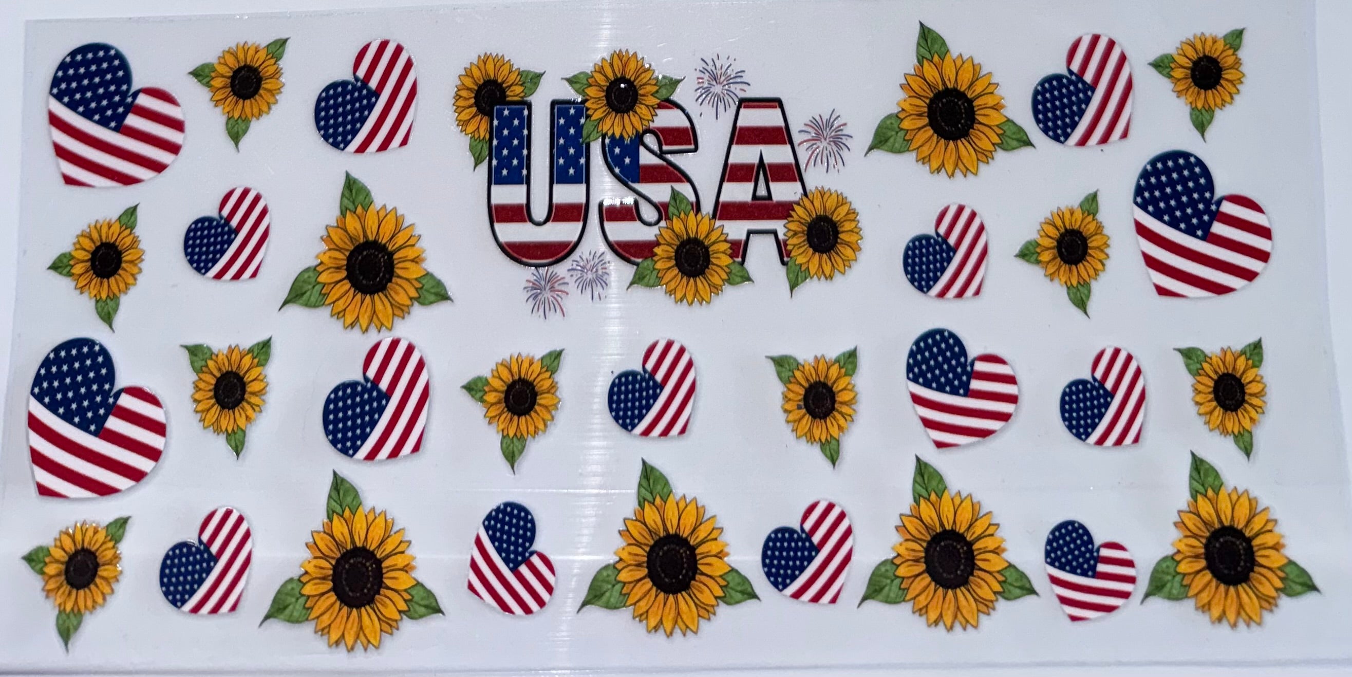 USA and sunflowers wrap