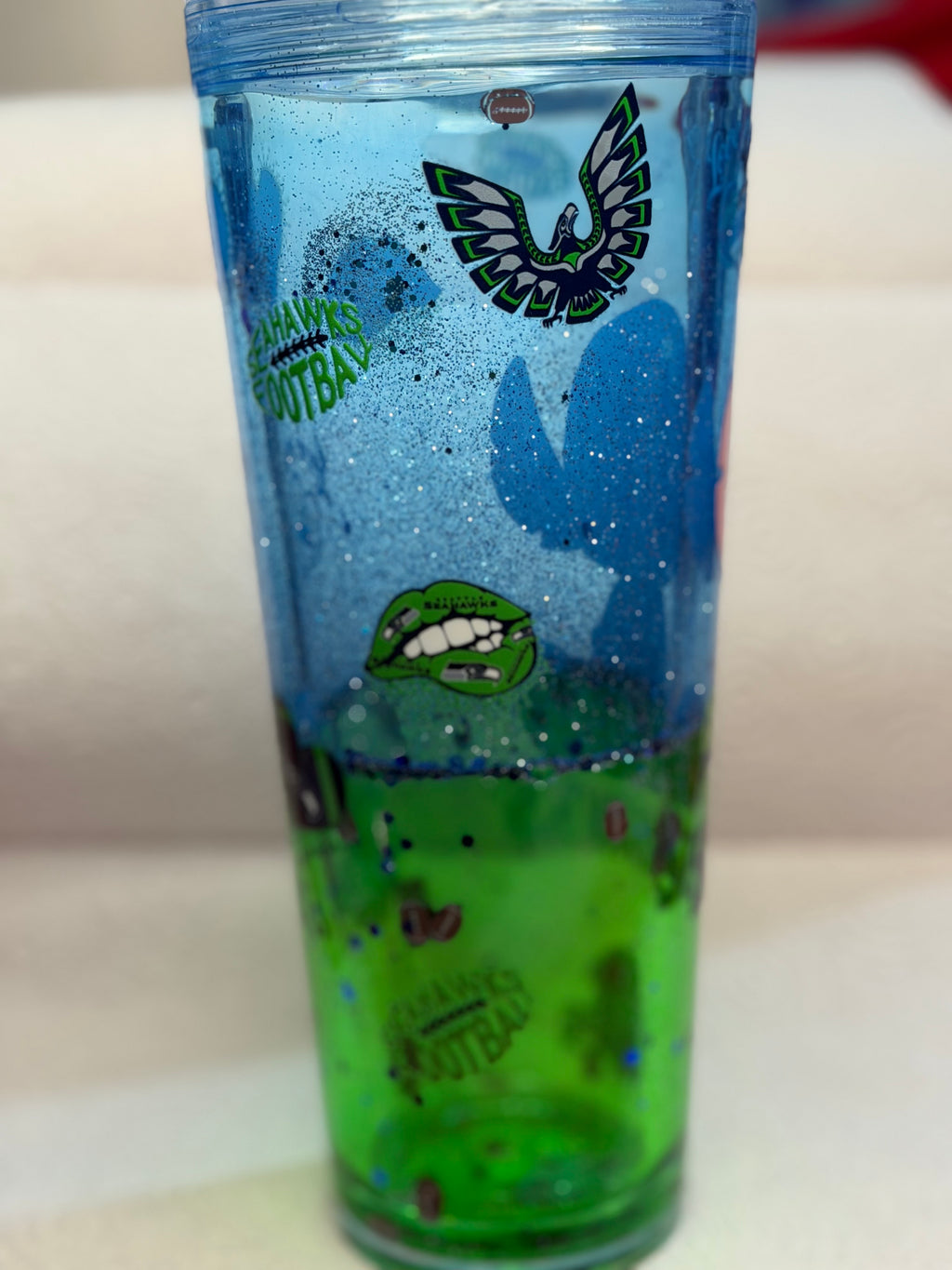24 oz Sti-ch Sea-Hawks lava cup