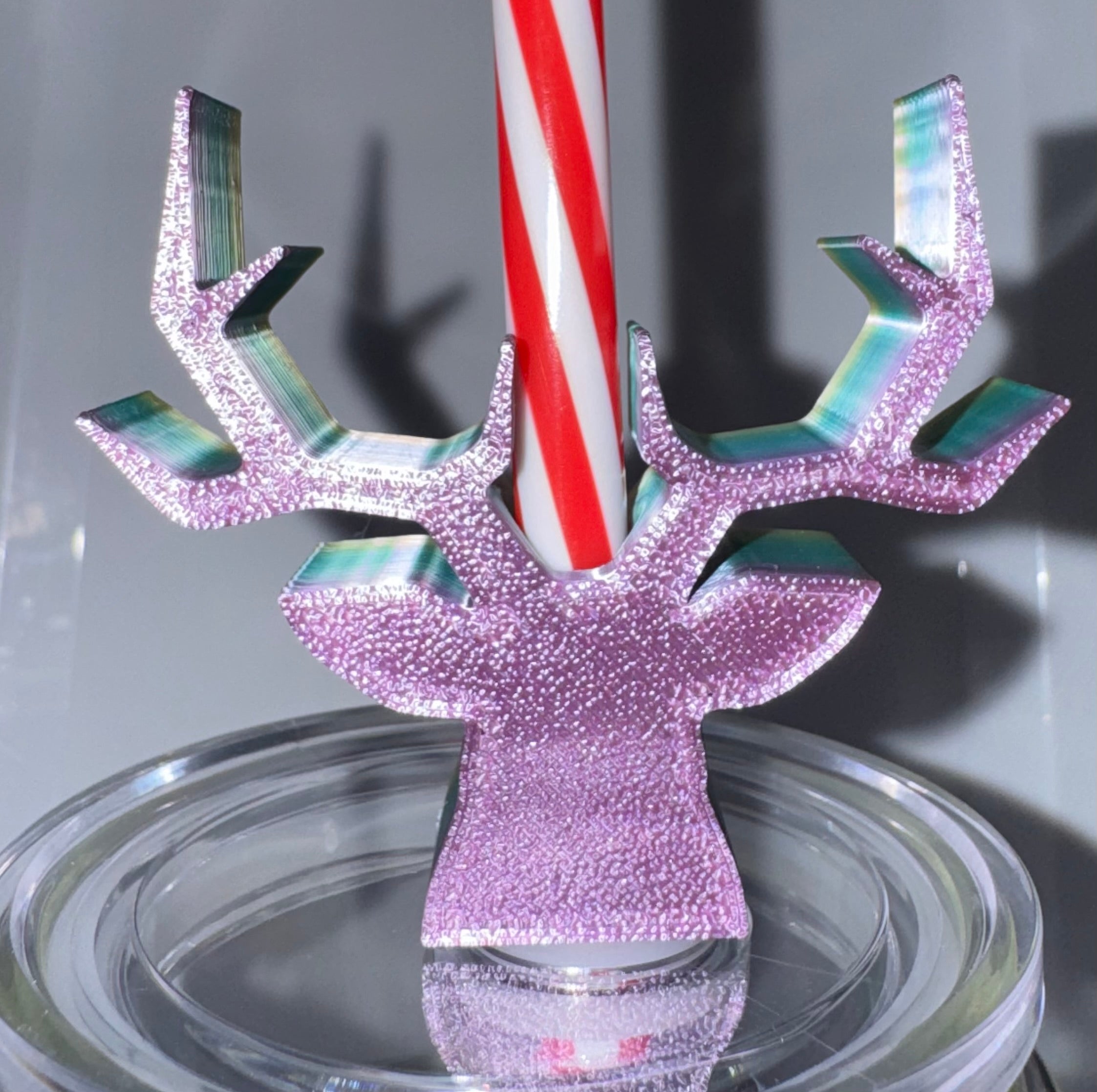 3D Antlers Straw Topper Multicolor