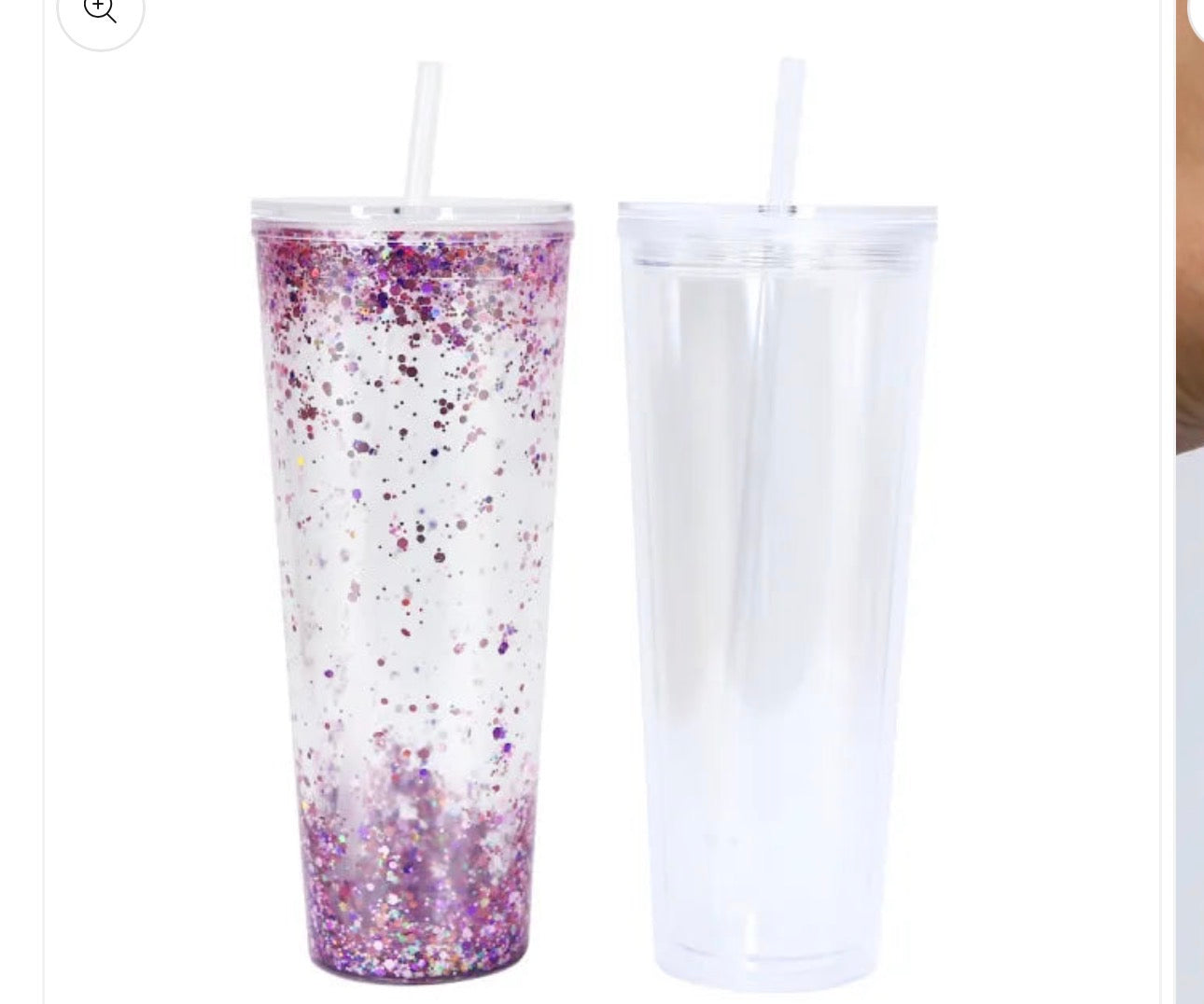 24 oz blank snow globe cup