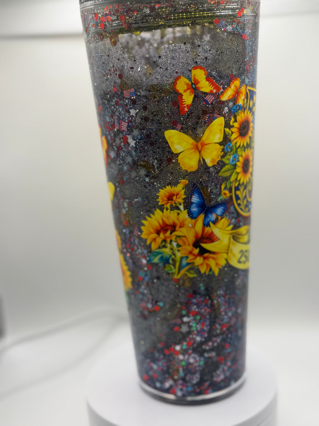 24 oz USA 250 years of Freedom snow globe cup