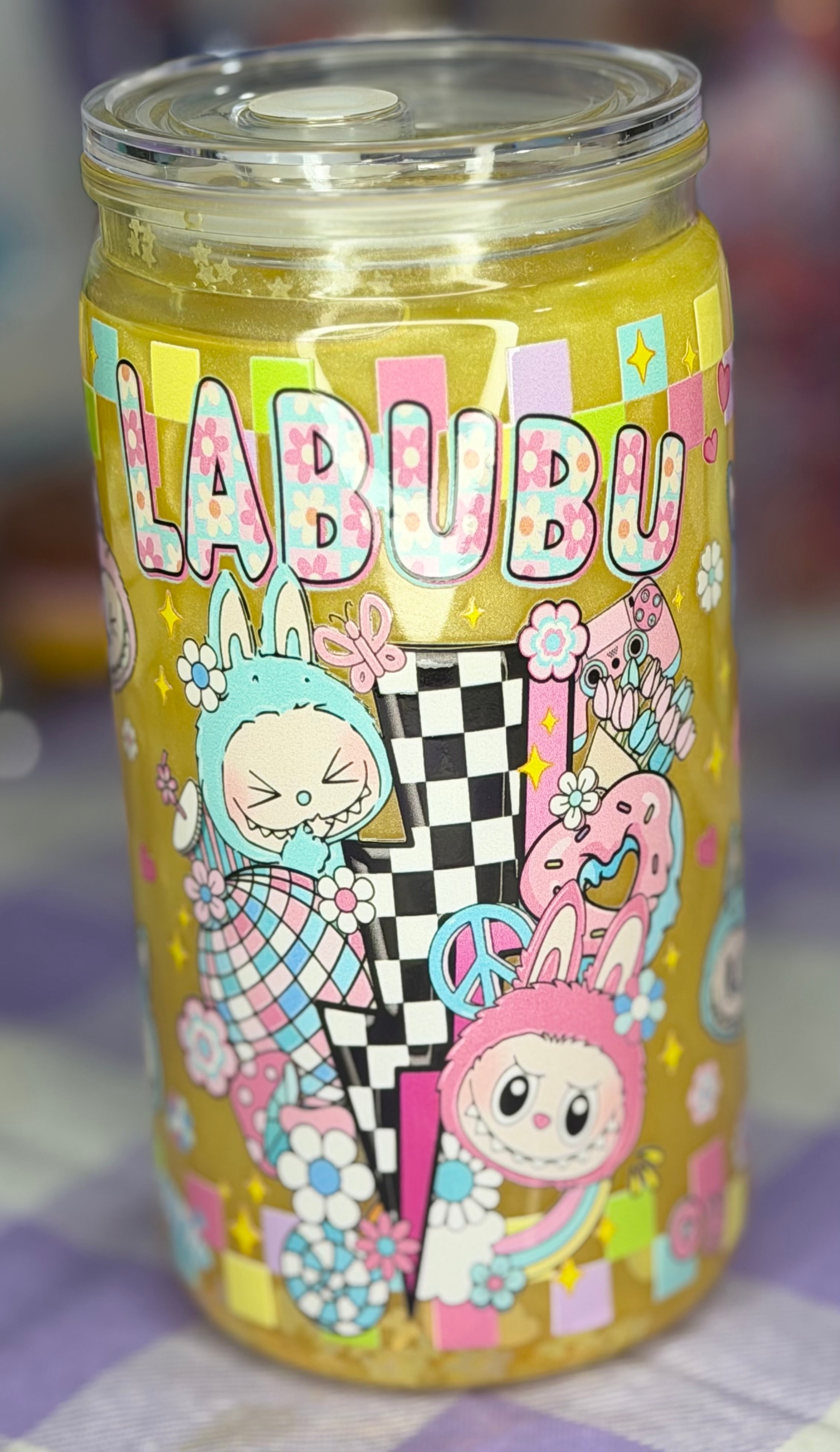 16 oz Lafufu snow globe cup