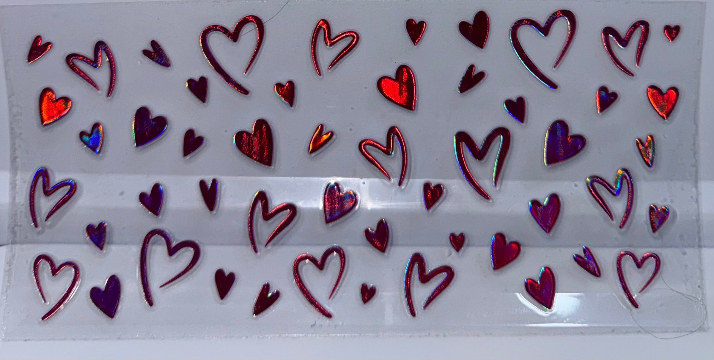 Hearts holographic wrap