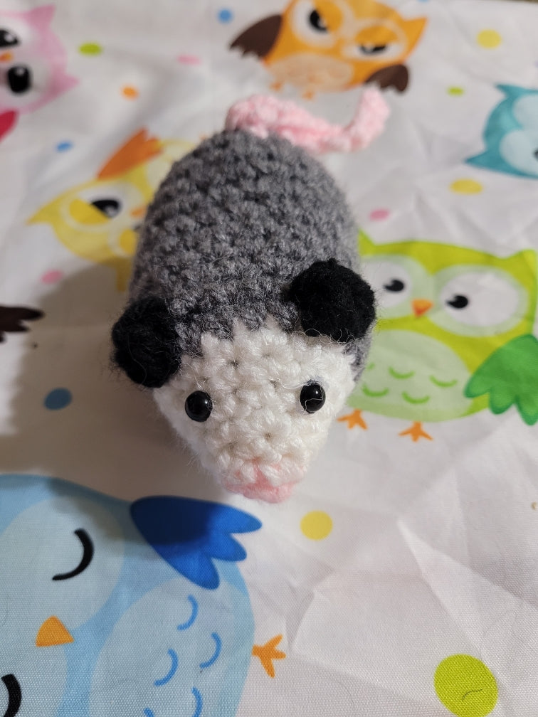 Crocheted Gray Possum