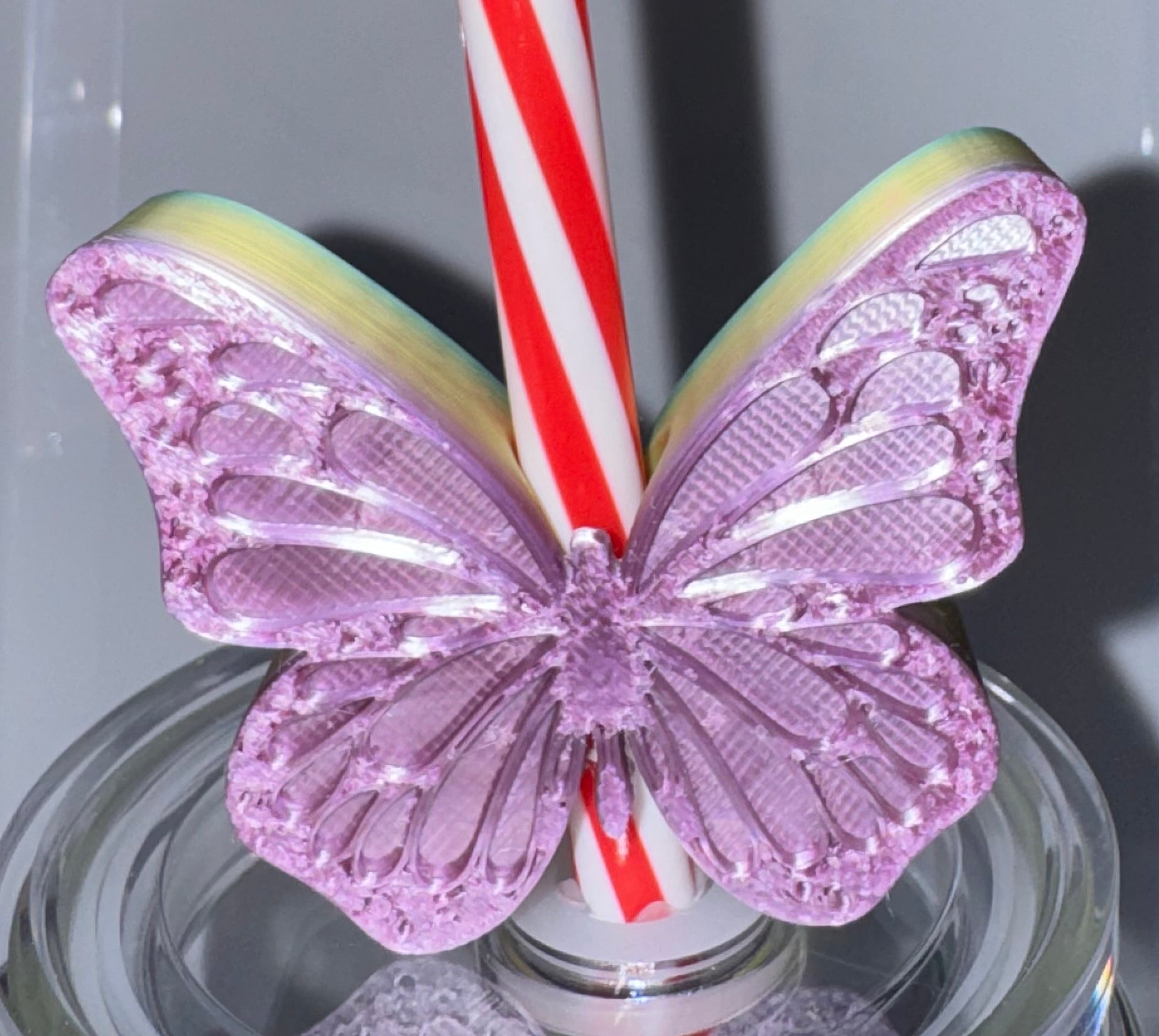 3D Butterfly Straw Topper multi color