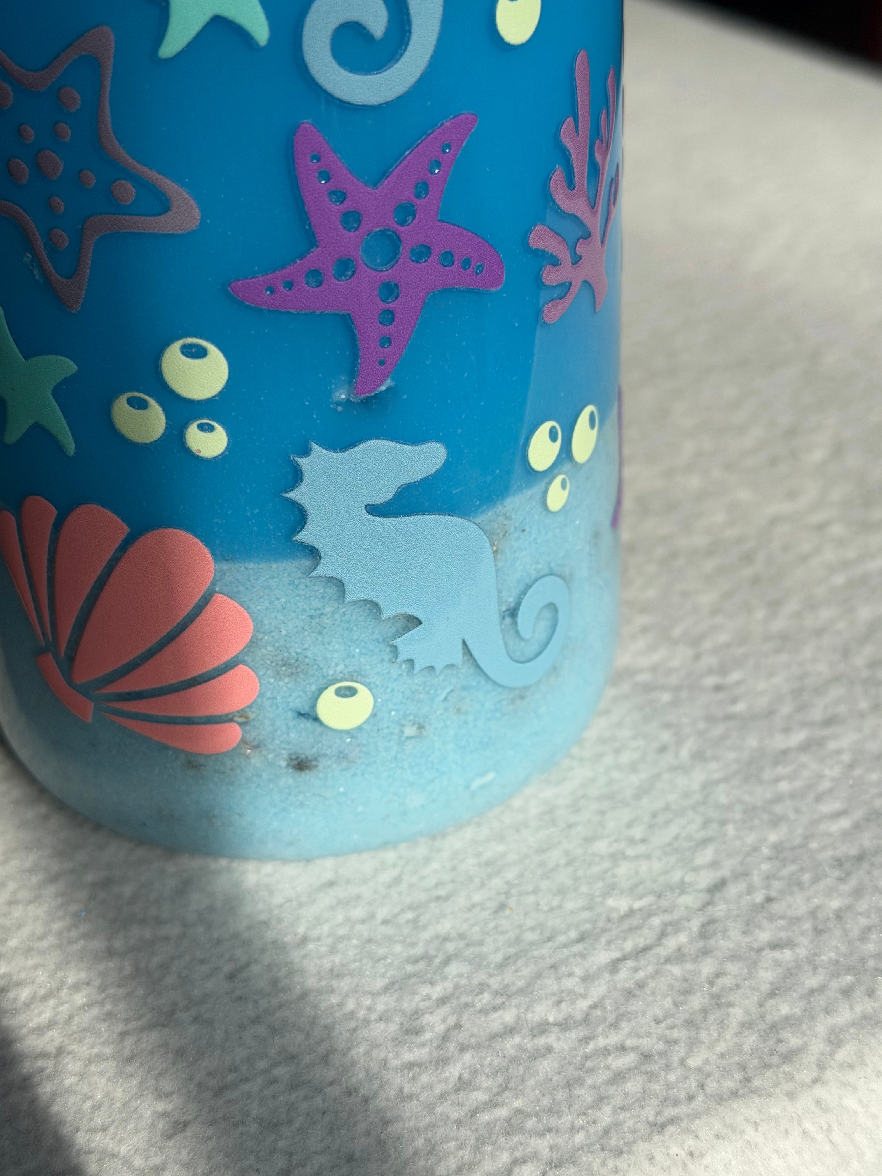 16 oz beach snow globe cup