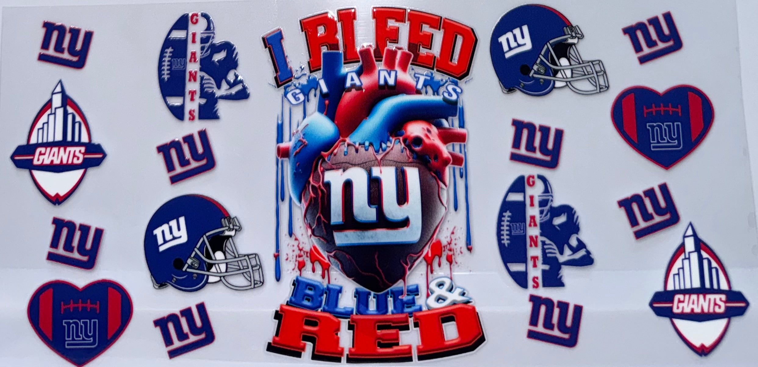 I Bleed Blue and Red NY Giants wrap