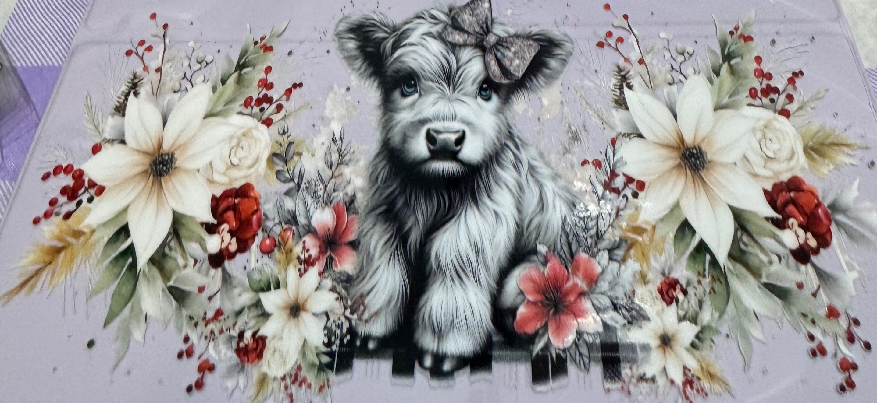 Cow with flowers wrap