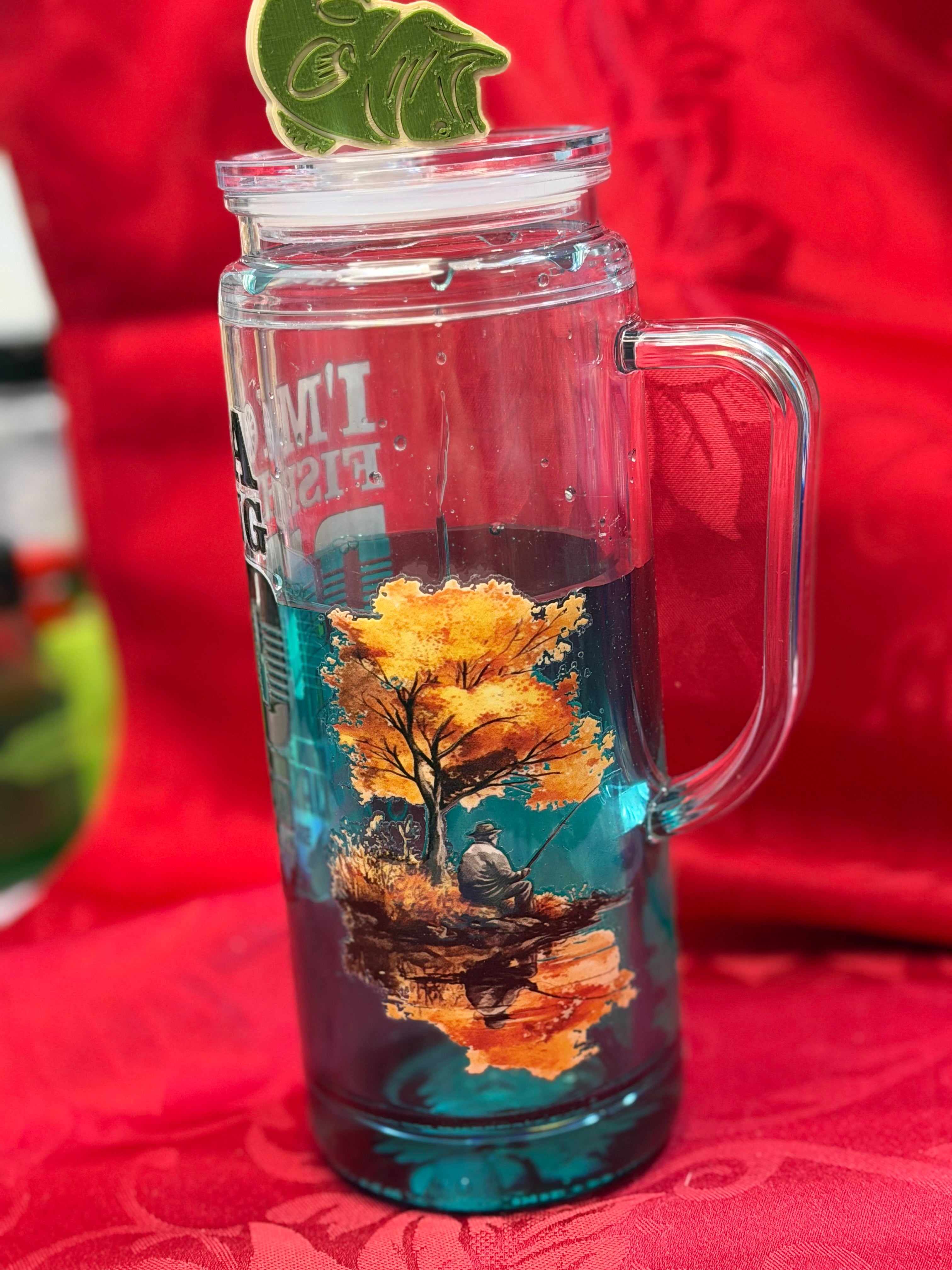 20 oz Im a Fishing Dad drip tumbler with Handle