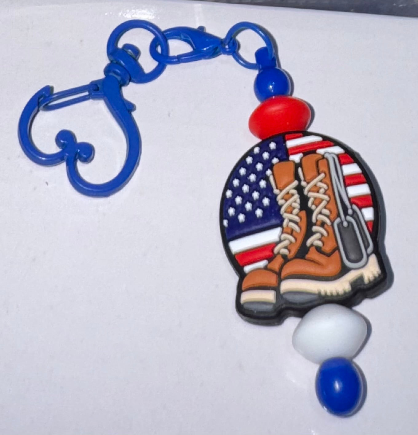 Brother in arms beaded key chain