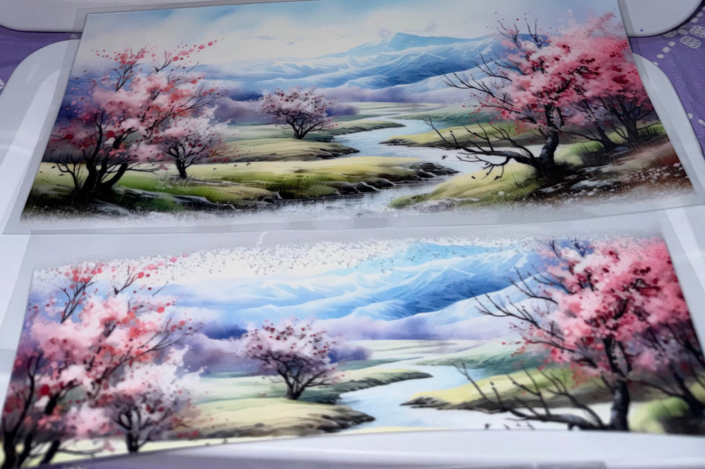 Cherry Blossom Landscape 40 oz wrap