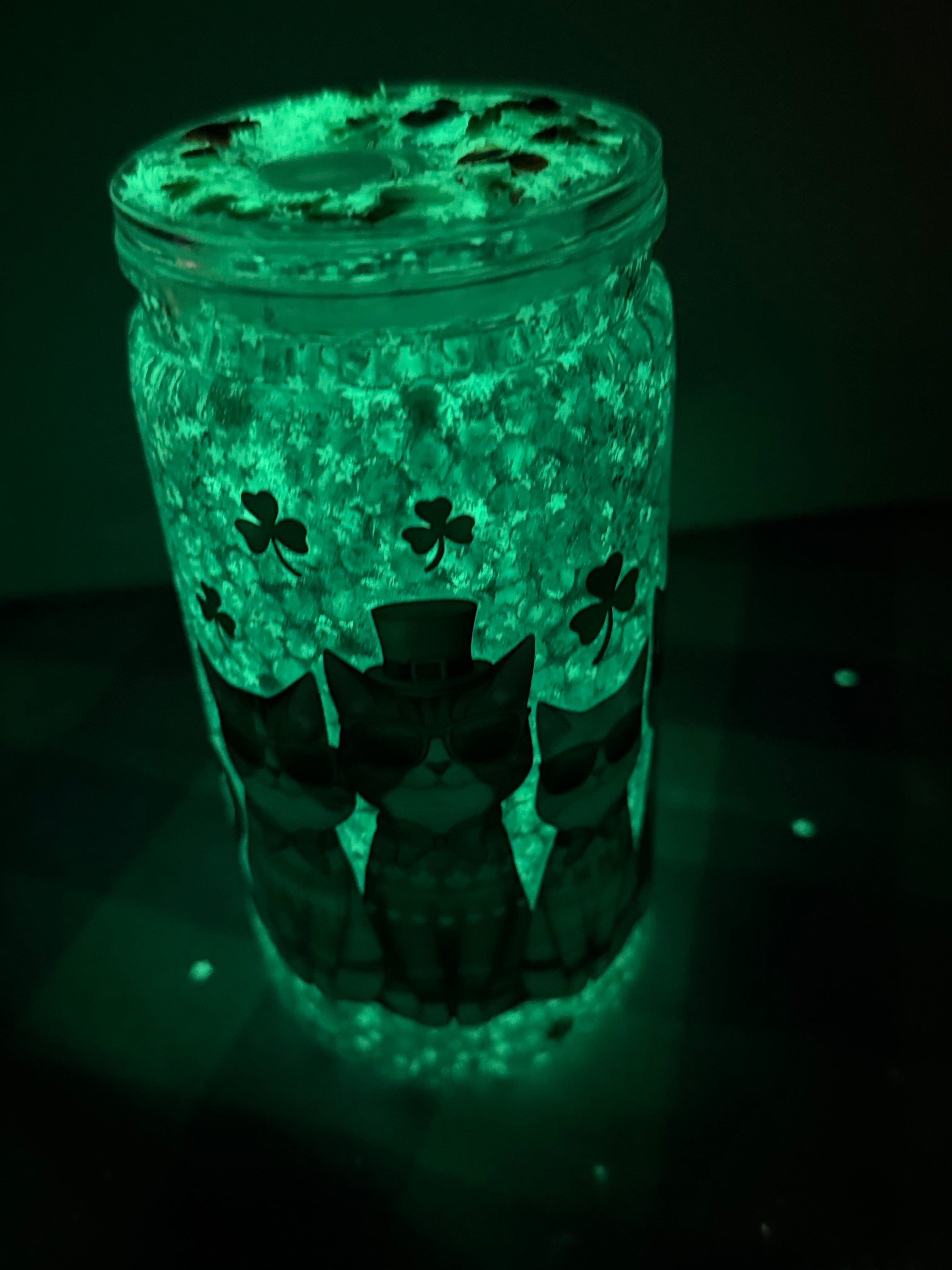 16 oz Irish cats bubble tumbler