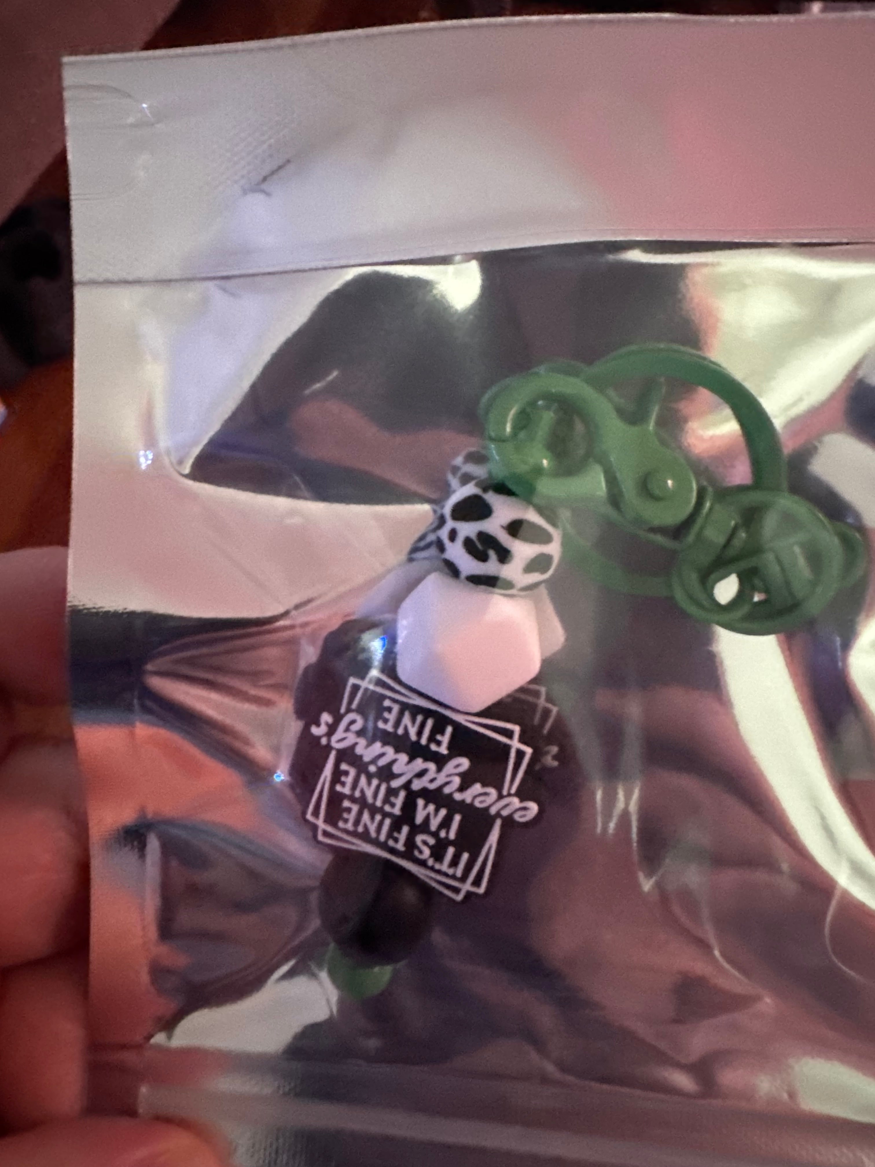 It’s fine, I’m fine, everything’s fine beaded keychain