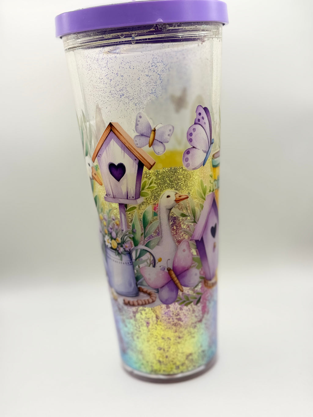 24 oz Goose with Rain Boots snow globe cup