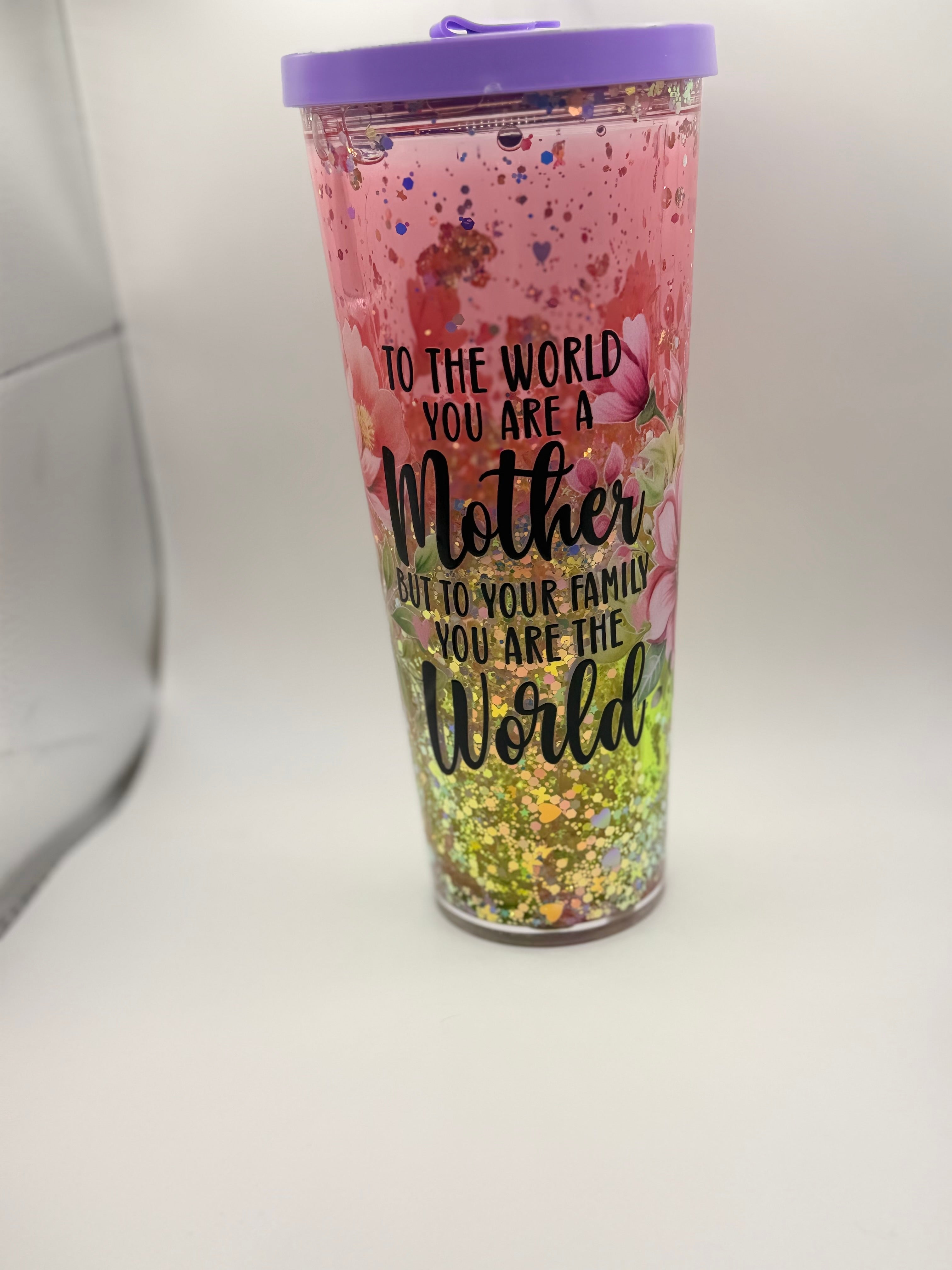 24 oz To The World You are a Mother snow globe cup