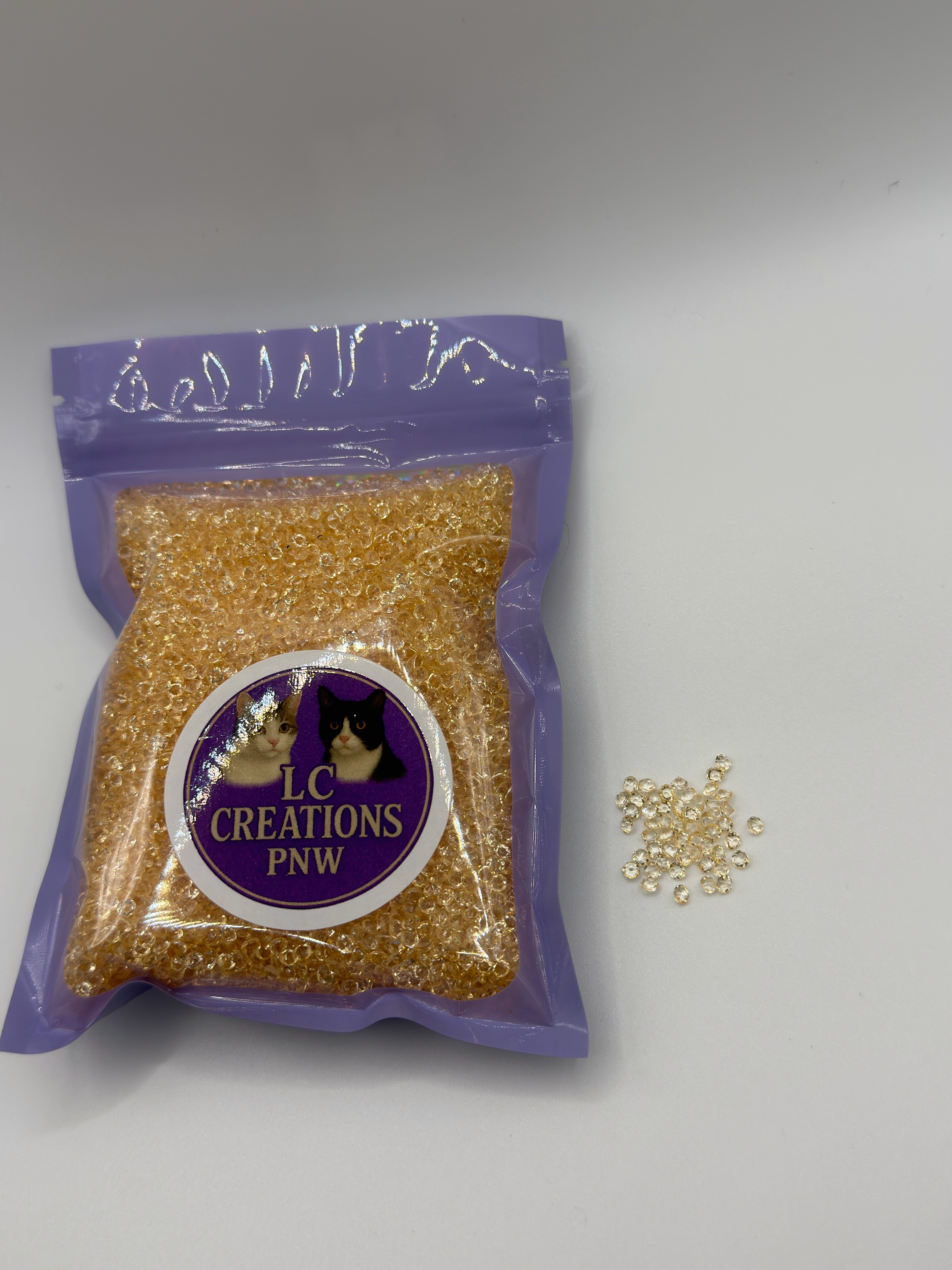 Peach Rhinestones 100 gram Bags