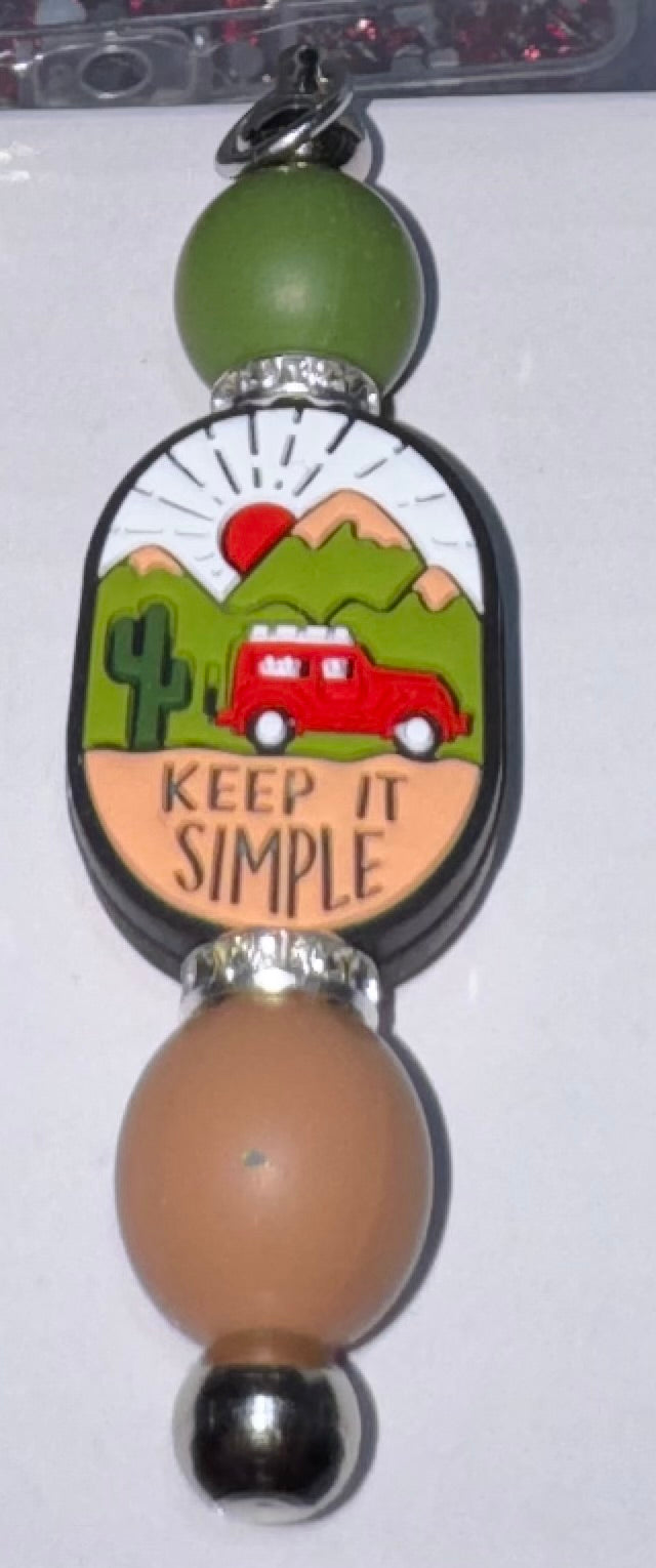 Keep it Simple beaded key chain